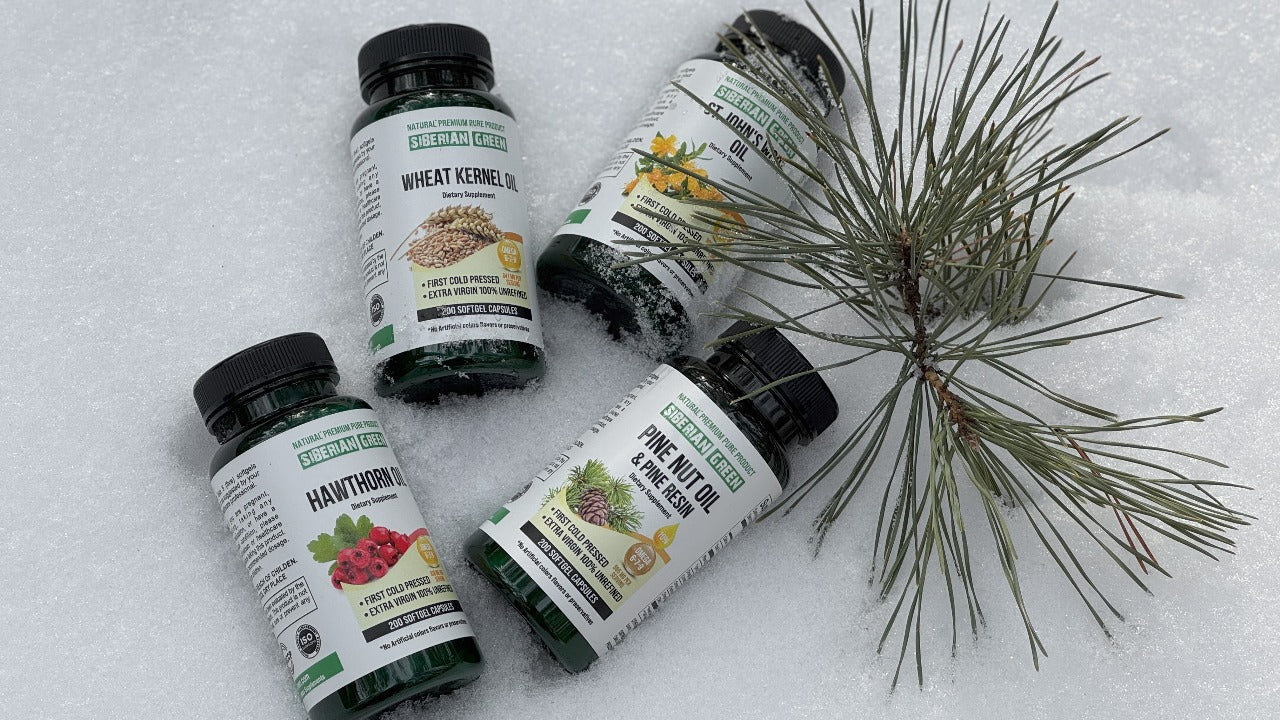 Natural healthy Siberian oils supplement