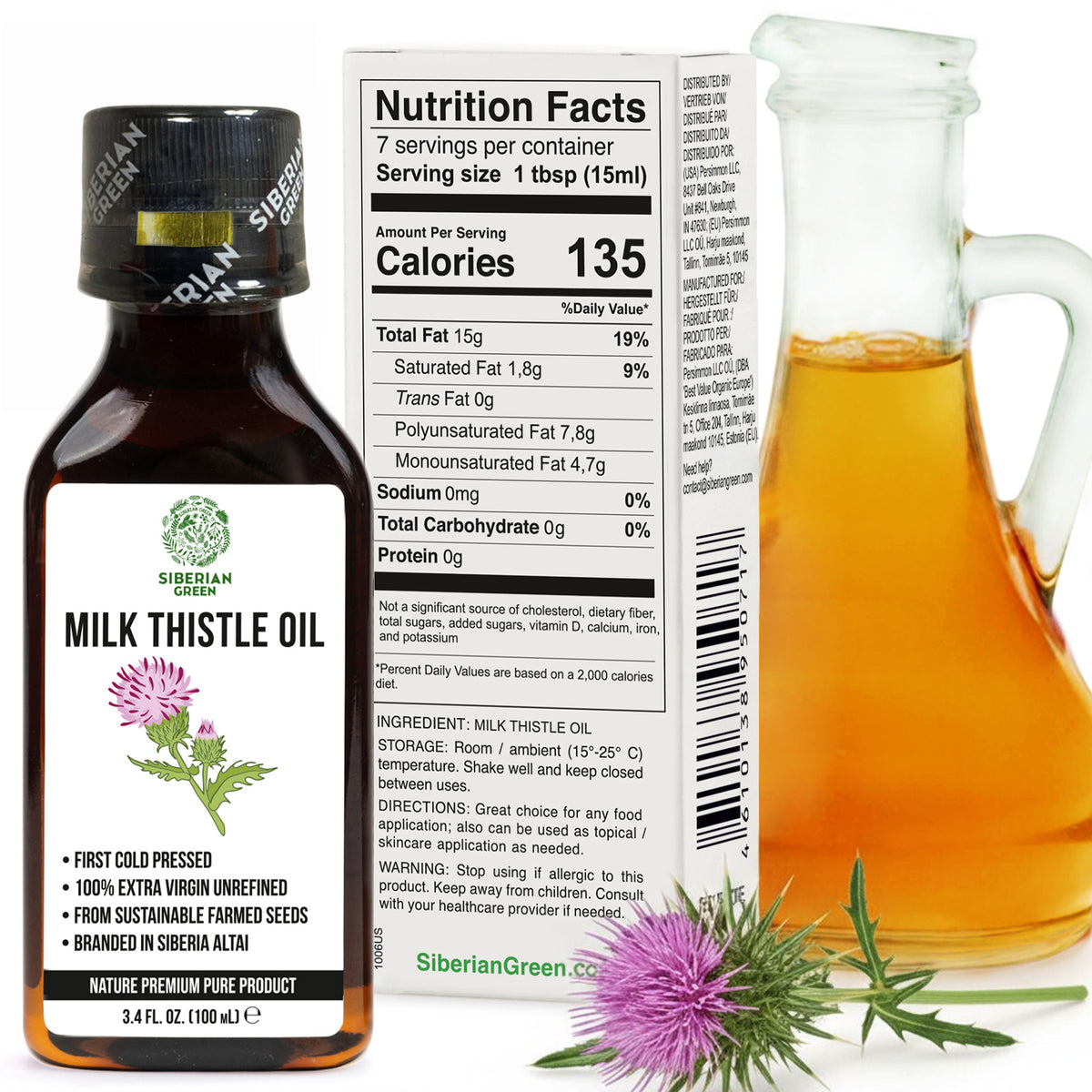 Milk Thistle Seed Oil – All Natural, Cold Pressed and Organic