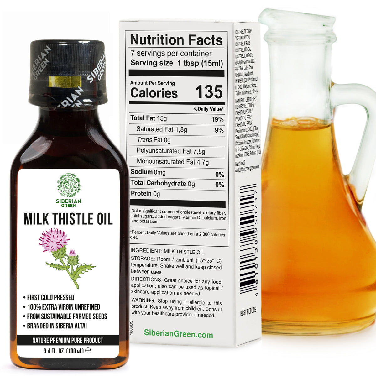 Milk Thistle Seed Oil – All Natural, Cold Pressed and Organic