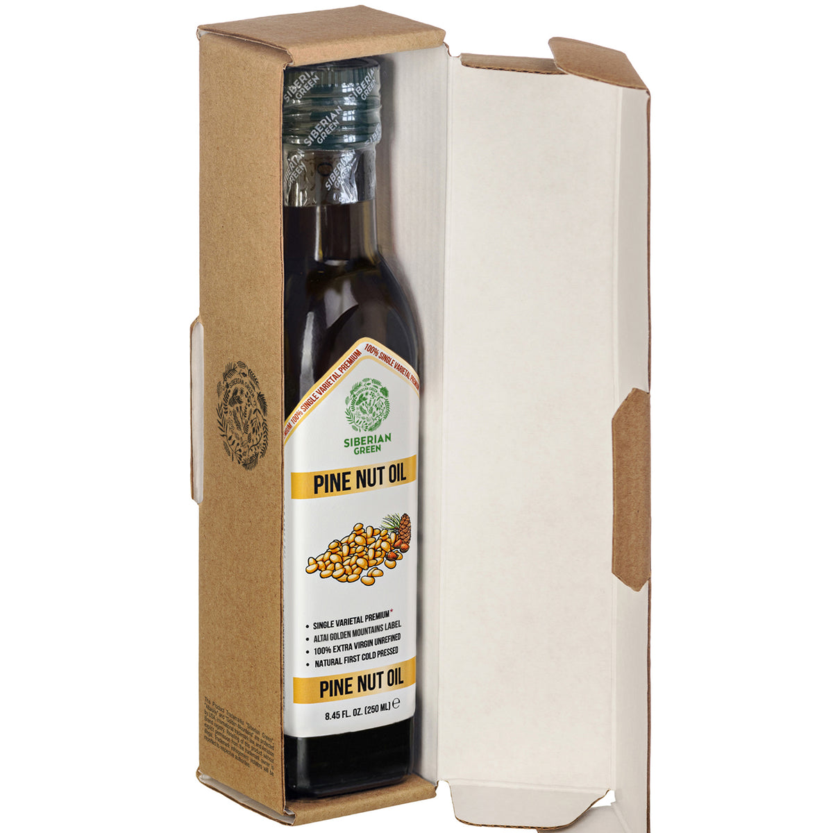 Organic Pine Nut Oil – Cold Pressed 250ml Single Varietal Premium