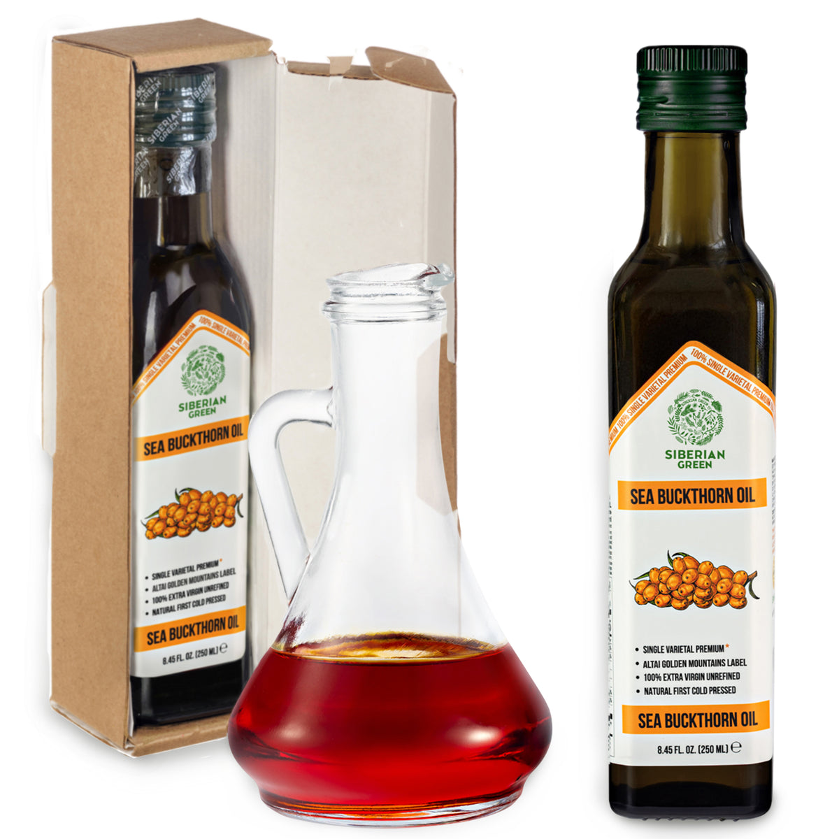 Organic Sea Buckthorn Oil – Cold Pressed 250ml Single Varietal Premium