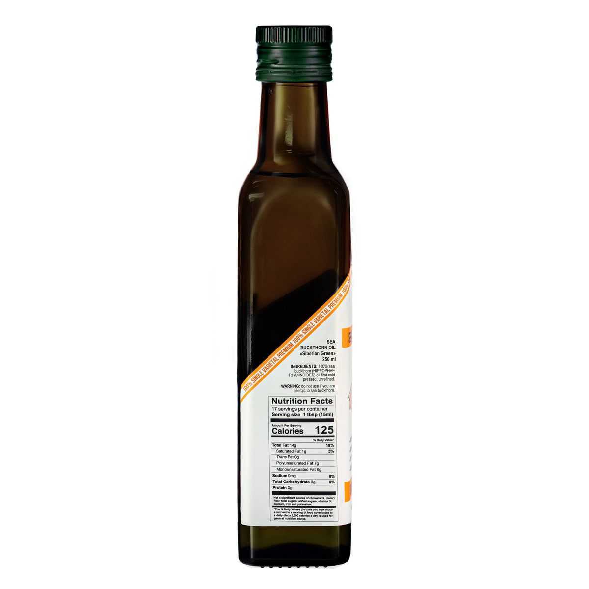 Organic Sea Buckthorn Oil – Cold Pressed 250ml Single Varietal Premium