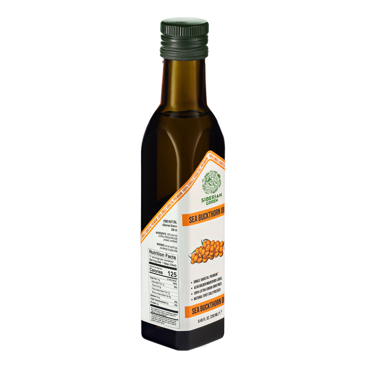 Organic Sea Buckthorn Oil – Cold Pressed 250ml Single Varietal Premium