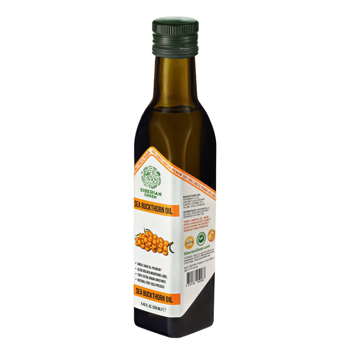 Organic Sea Buckthorn Oil – Cold Pressed 250ml Single Varietal Premium