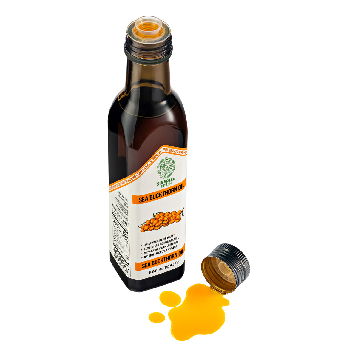 Organic Sea Buckthorn Oil – Cold Pressed 250ml Single Varietal Premium