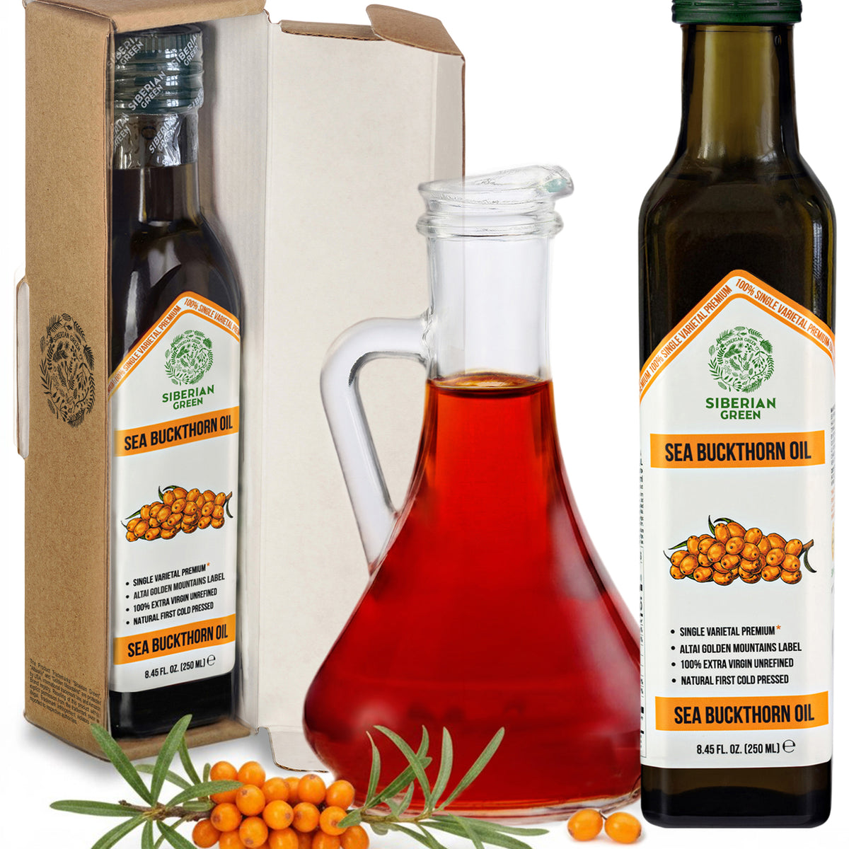 Organic Sea Buckthorn Oil – Cold Pressed 250ml Single Varietal Premium