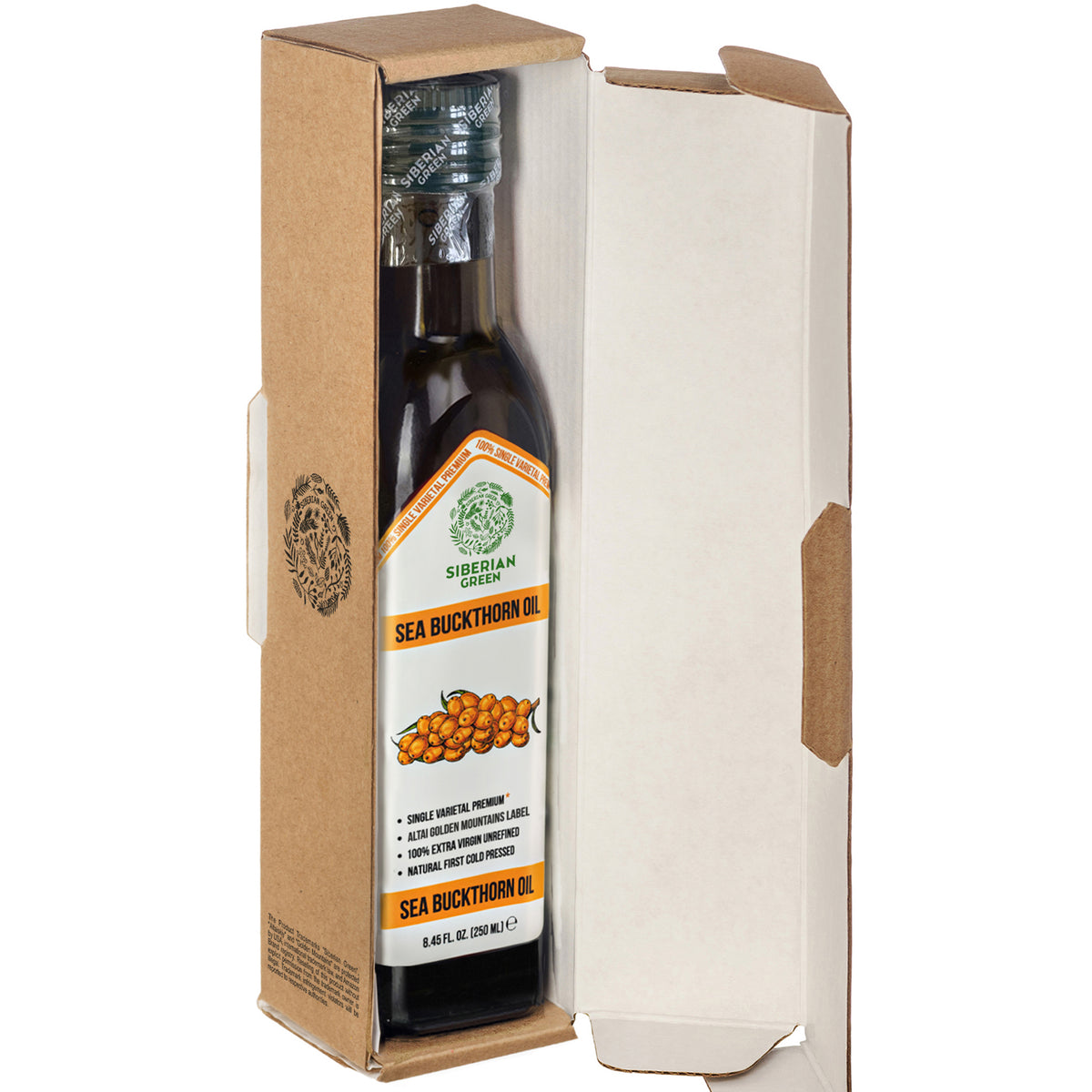 Organic Sea Buckthorn Oil – Cold Pressed 250ml Single Varietal Premium