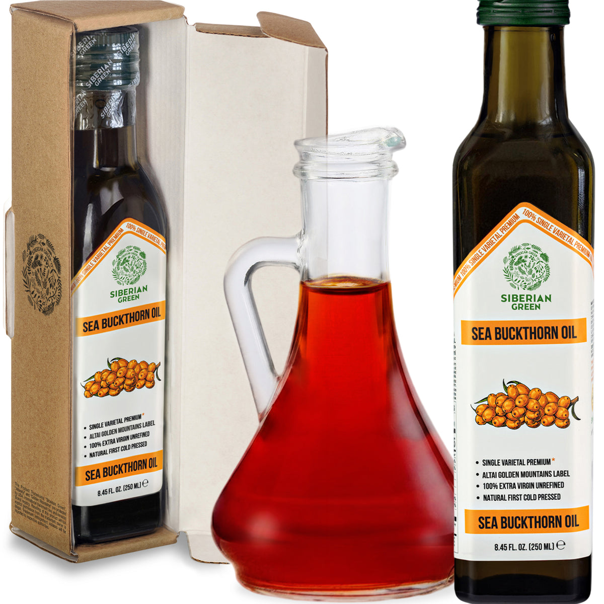 Organic Sea Buckthorn Oil – Cold Pressed 250ml Single Varietal Premium