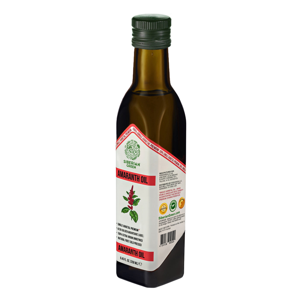 Organic Amaranth Oil – Cold Pressed 250ml Single Varietal Premium