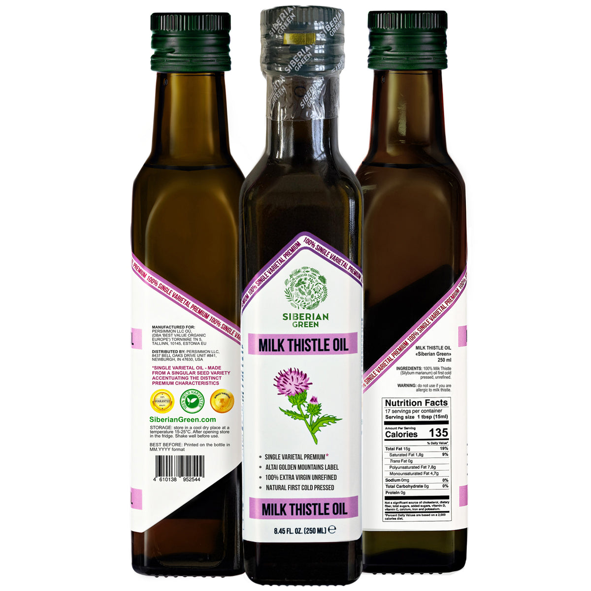 Organic Milk Thistle Oil – Cold Pressed 250ml Single Varietal Premium
