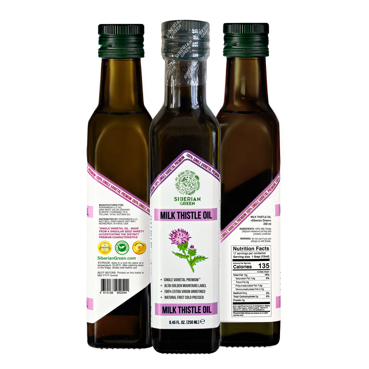 Organic Milk Thistle Oil – Cold Pressed 250ml Single Varietal Premium