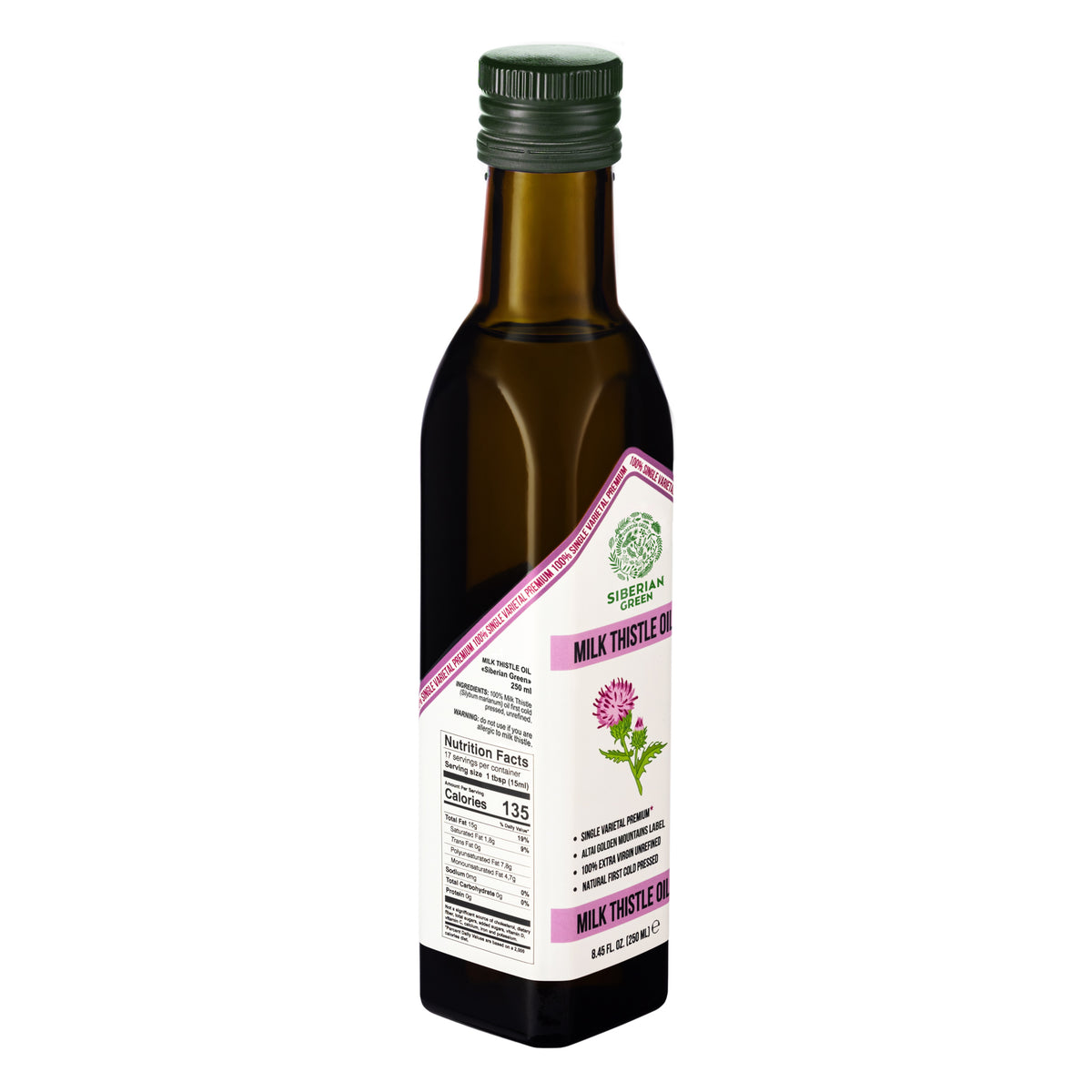 Organic Milk Thistle Oil – Cold Pressed 250ml Single Varietal Premium