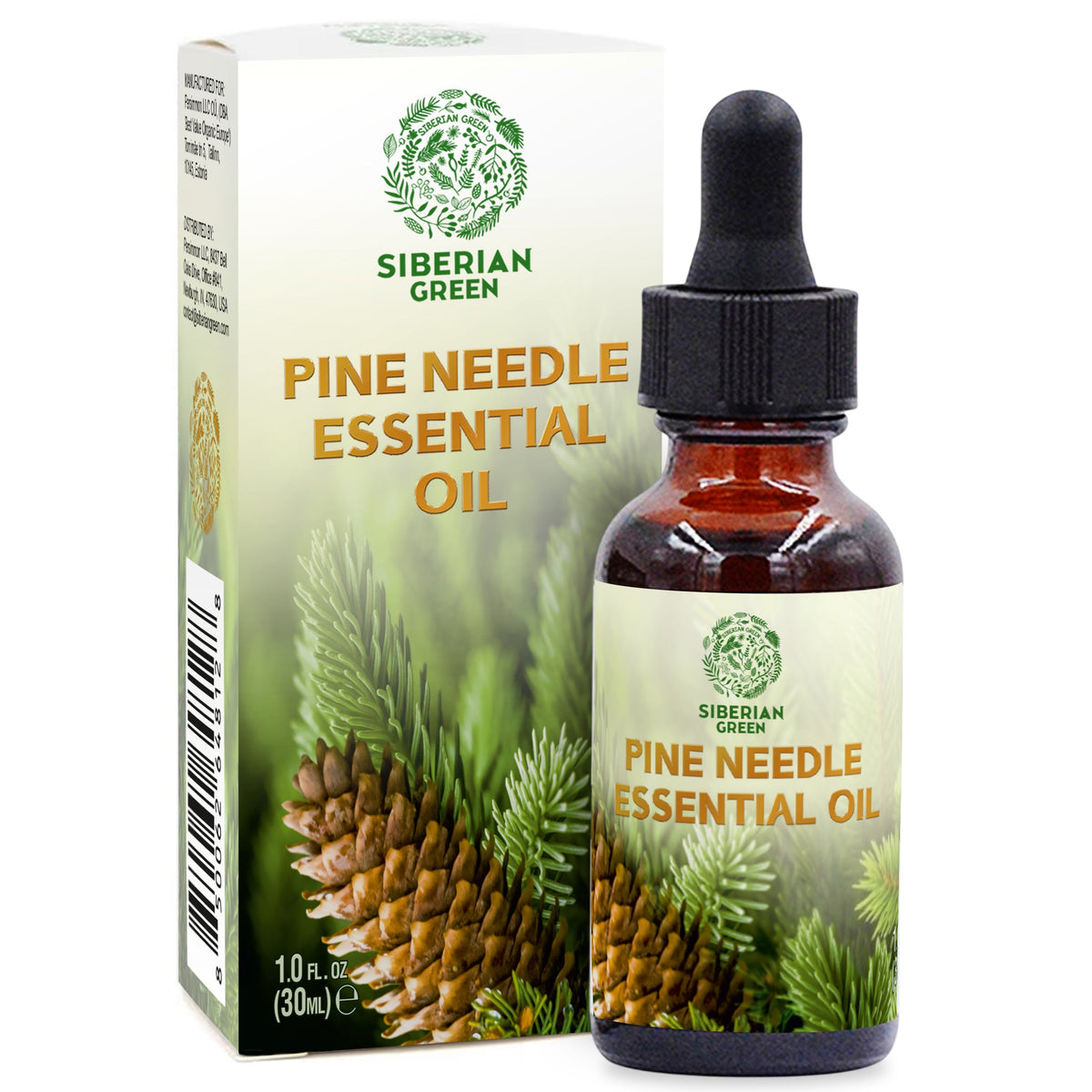 Siberian Pine Needle Essential Oil 30 ml – 100% Pure Undiluted Essential Oil for Diffuser, Sauna, Massage, Home Fragrance
