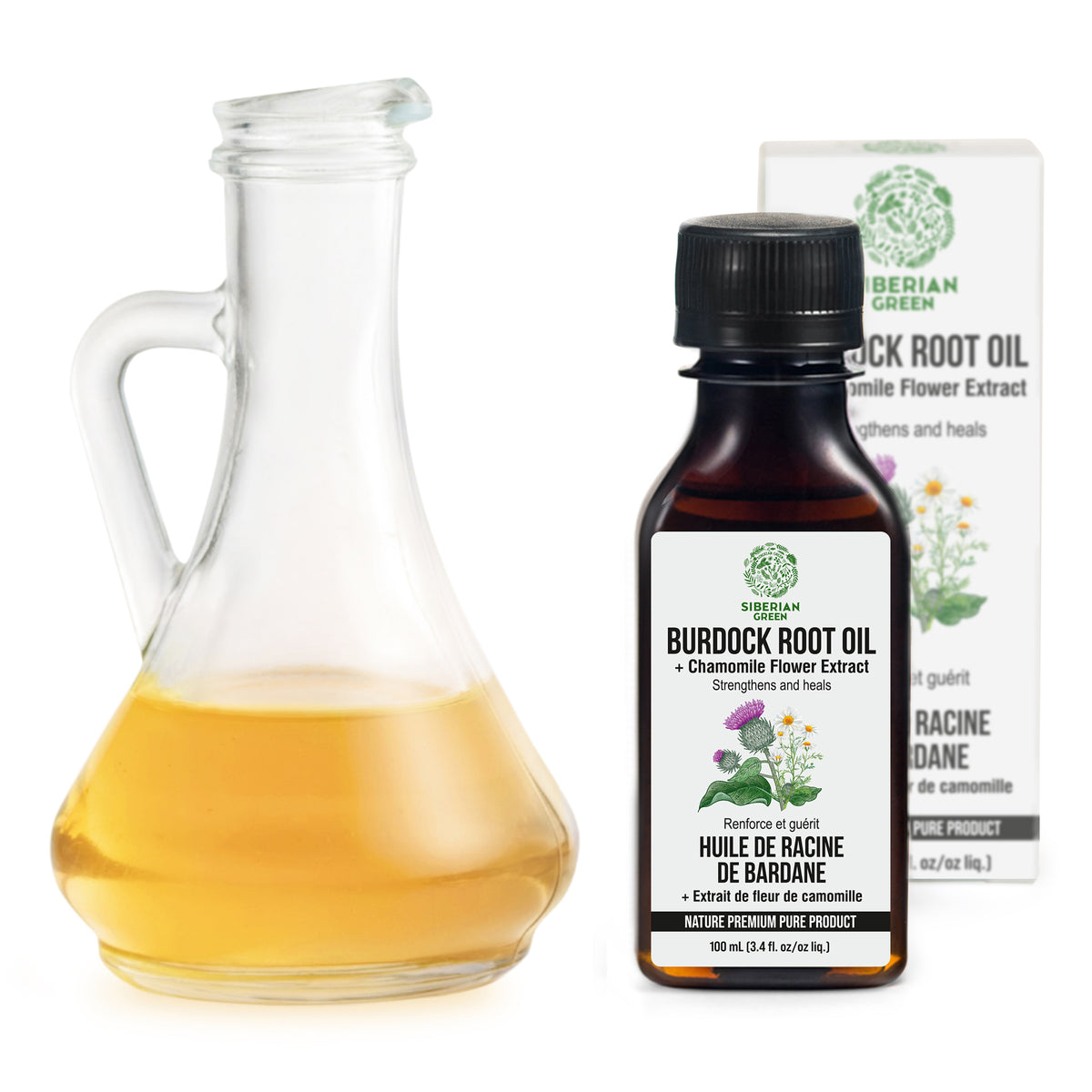 Burdock Oil with Chamomile Extract - Natural Formula For Hair Strengthening