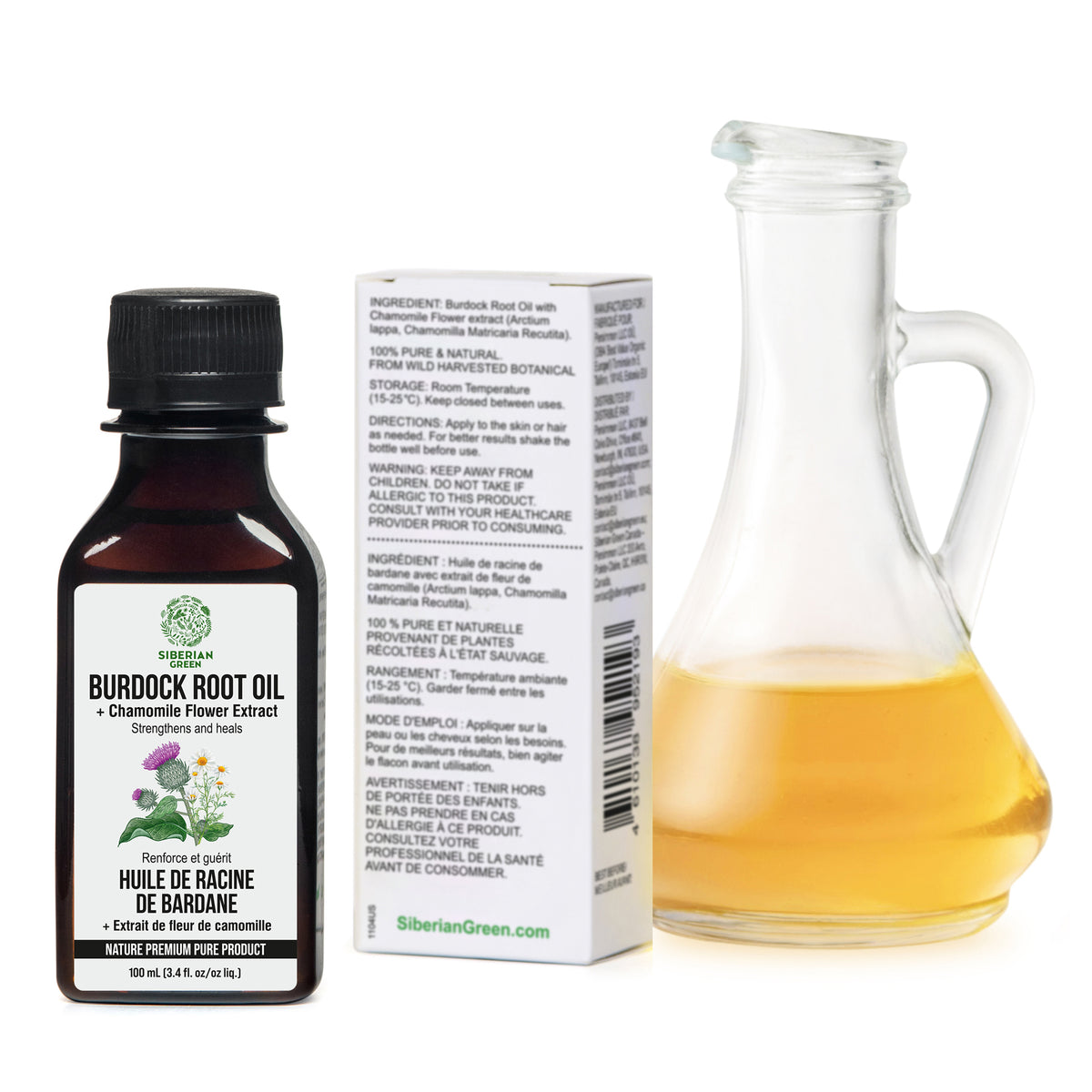 Burdock Oil with Chamomile Extract - Natural Formula For Hair Strengthening