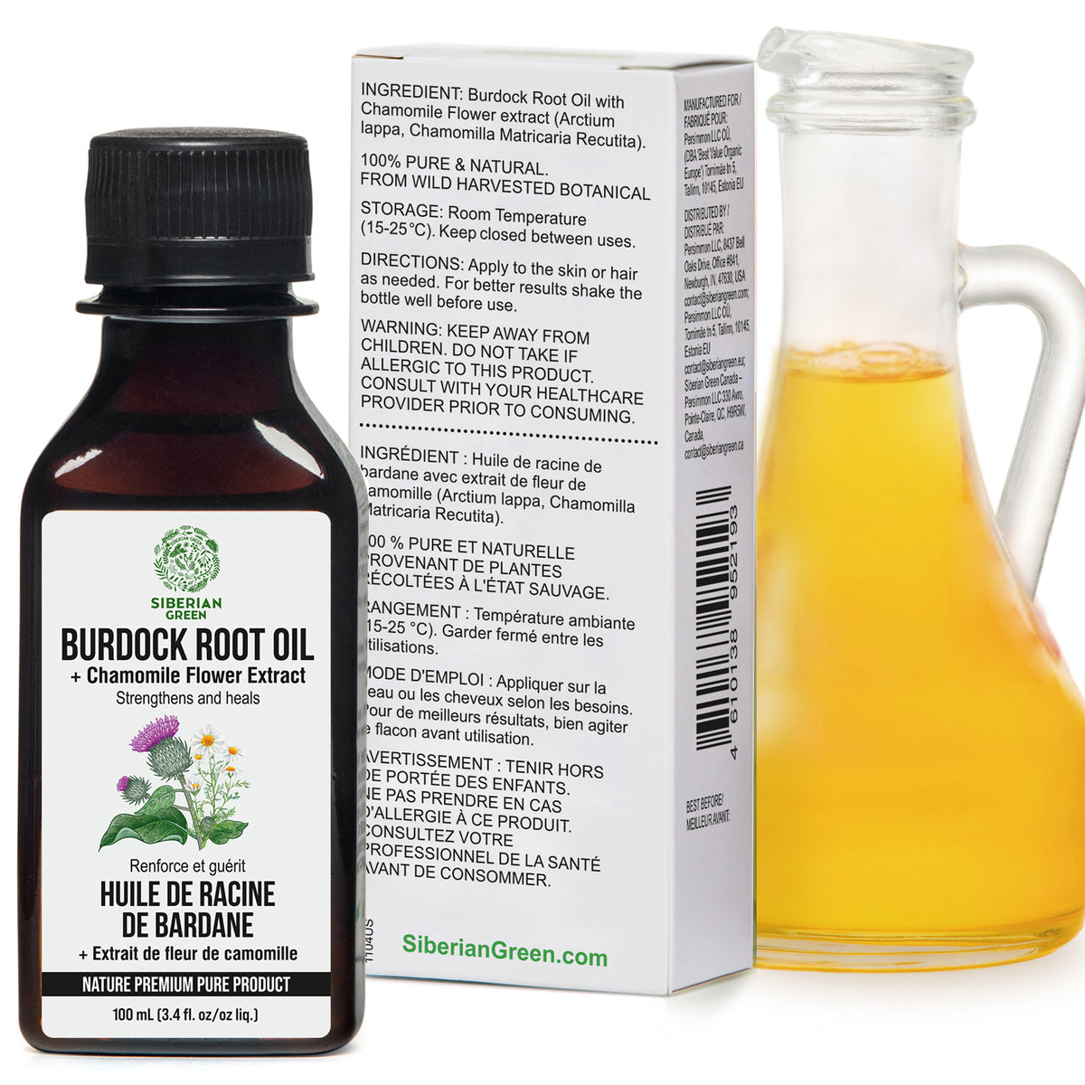 Burdock Oil with Chamomile Extract - Natural Formula For Hair Strengthening
