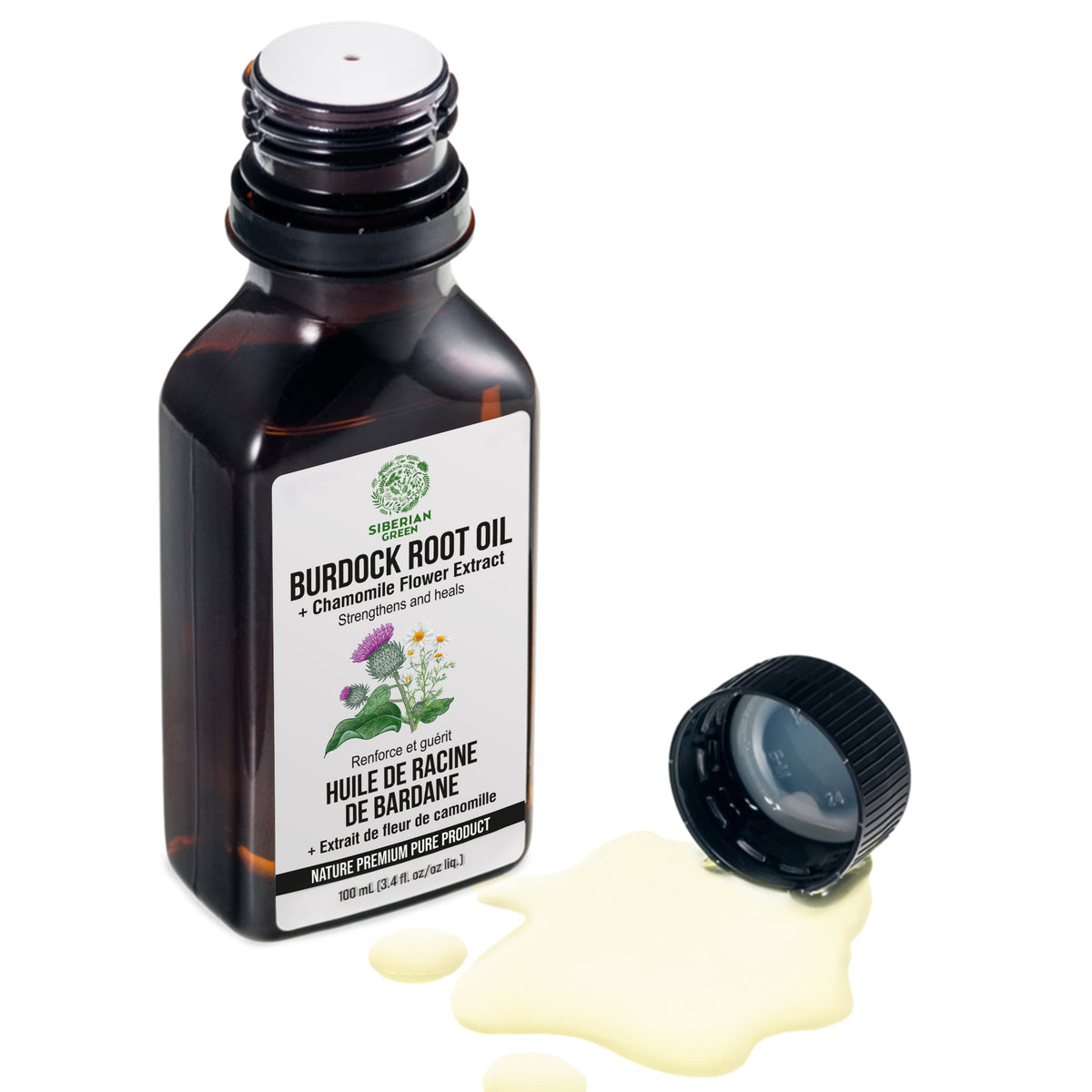 Burdock Oil with Chamomile Extract - Natural Formula For Hair Strengthening