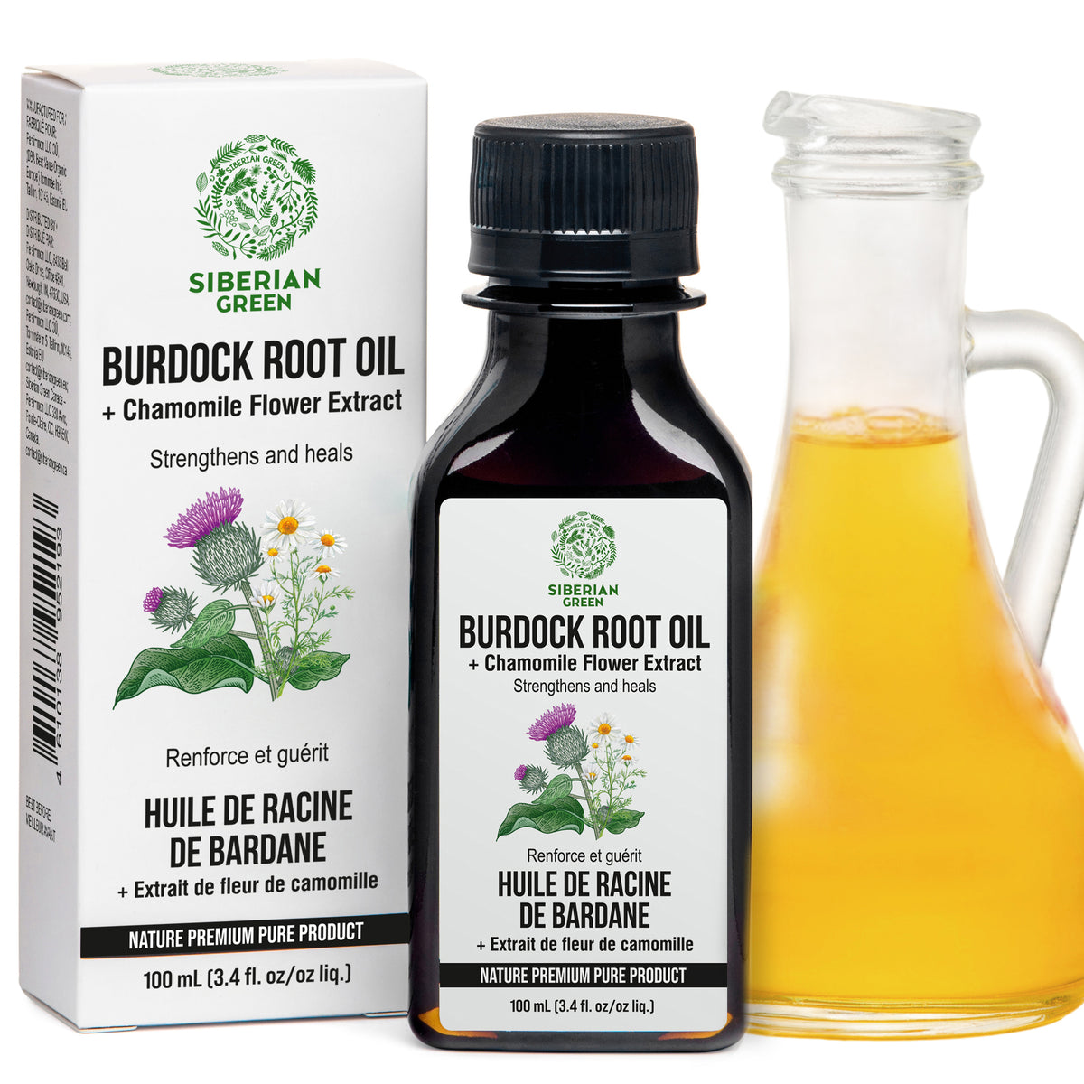 Burdock Oil with Chamomile Extract - Natural Formula For Hair Strengthening