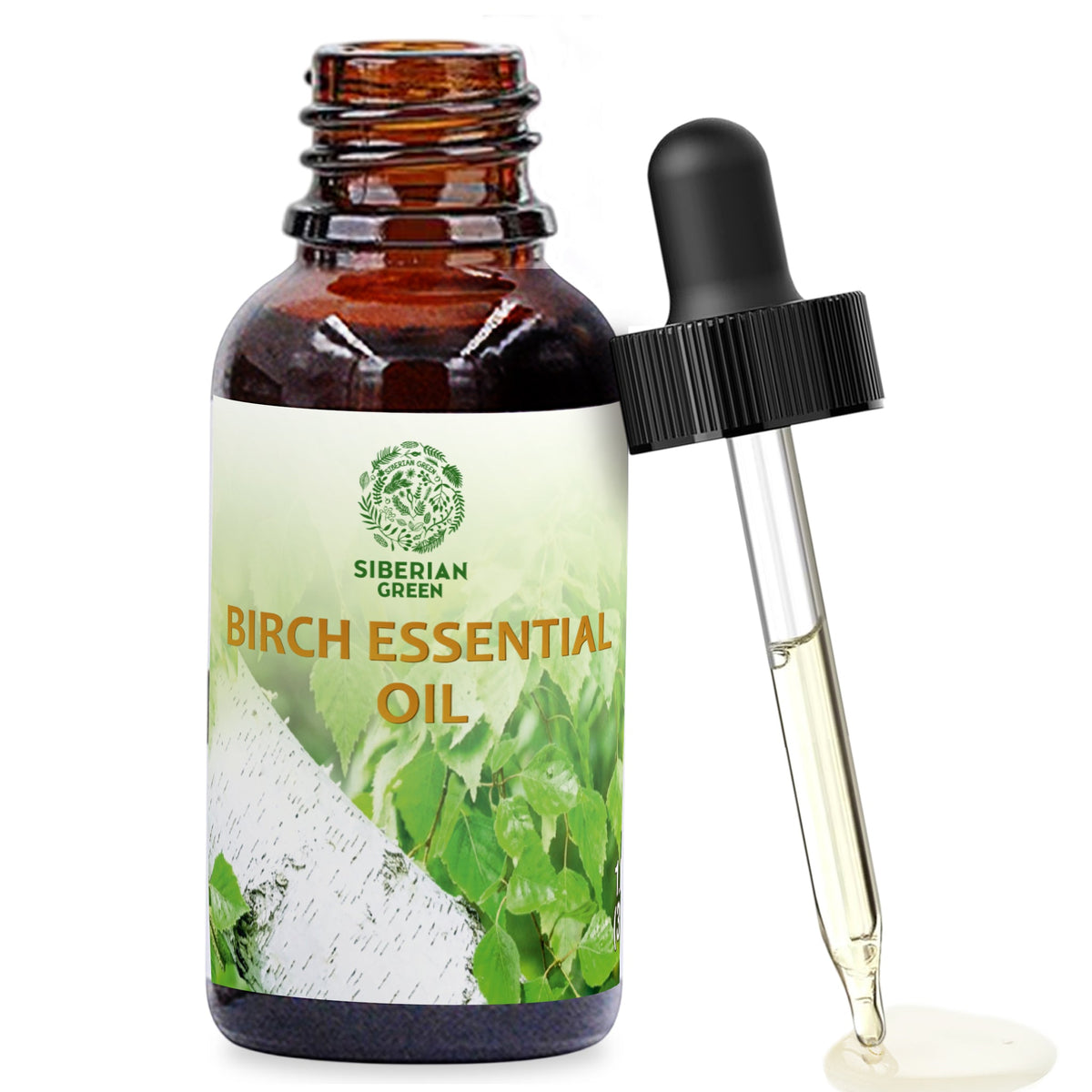 Siberian Birch Essential Oil 30 ml – Pure Birch Bark Oil for Aromatherapy, Sauna, Diffuser, Massage and Home Fragrance
