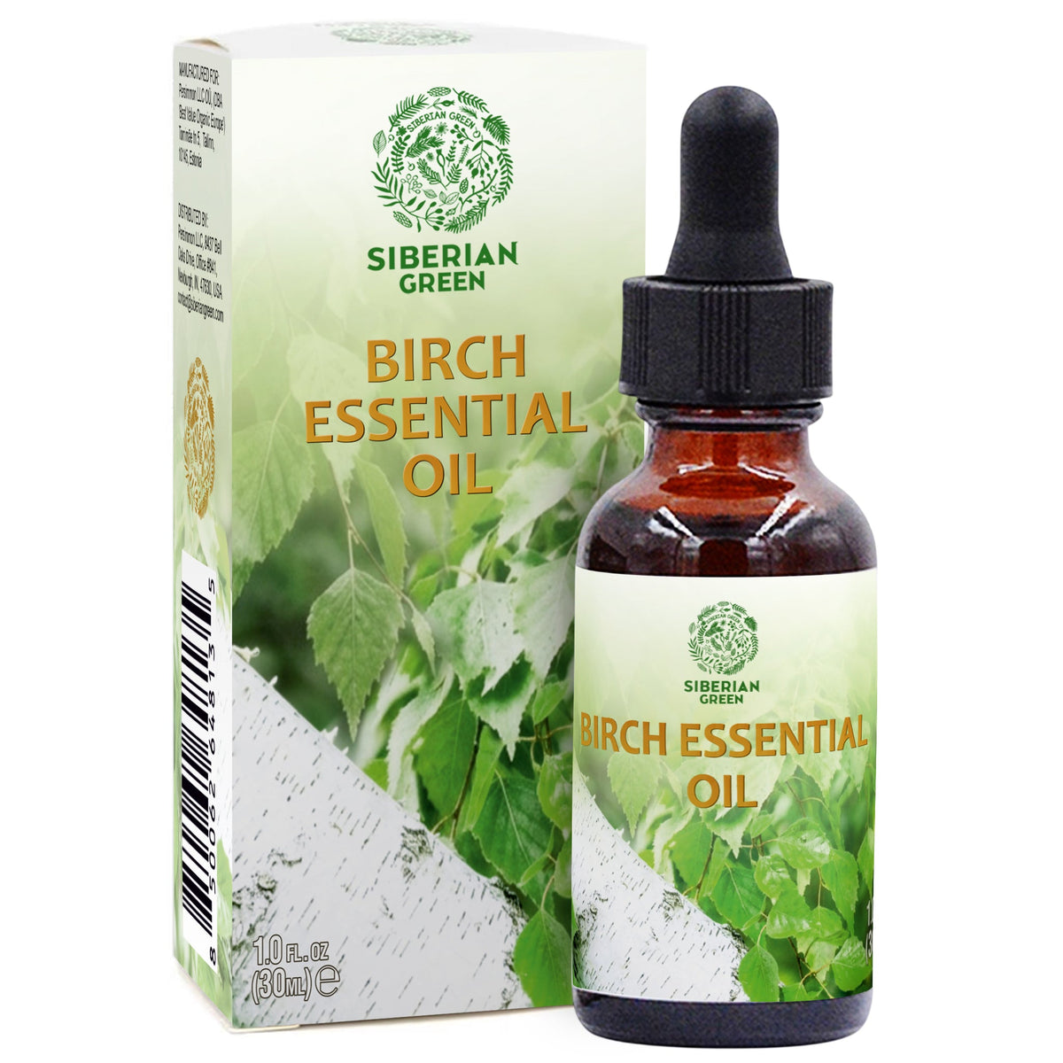Siberian Birch Essential Oil 30 ml – Pure Birch Bark Oil for Aromatherapy, Sauna, Diffuser, Massage and Home Fragrance