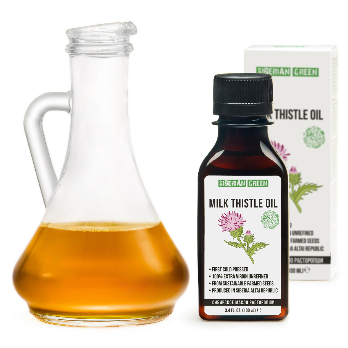Huile de graines de chardon-marie – Entièrement naturelle, pressée à froid et biologique