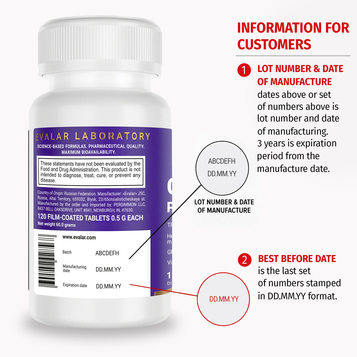 Evalar Chromium Picolinate 500 mcg – 120 Tablets