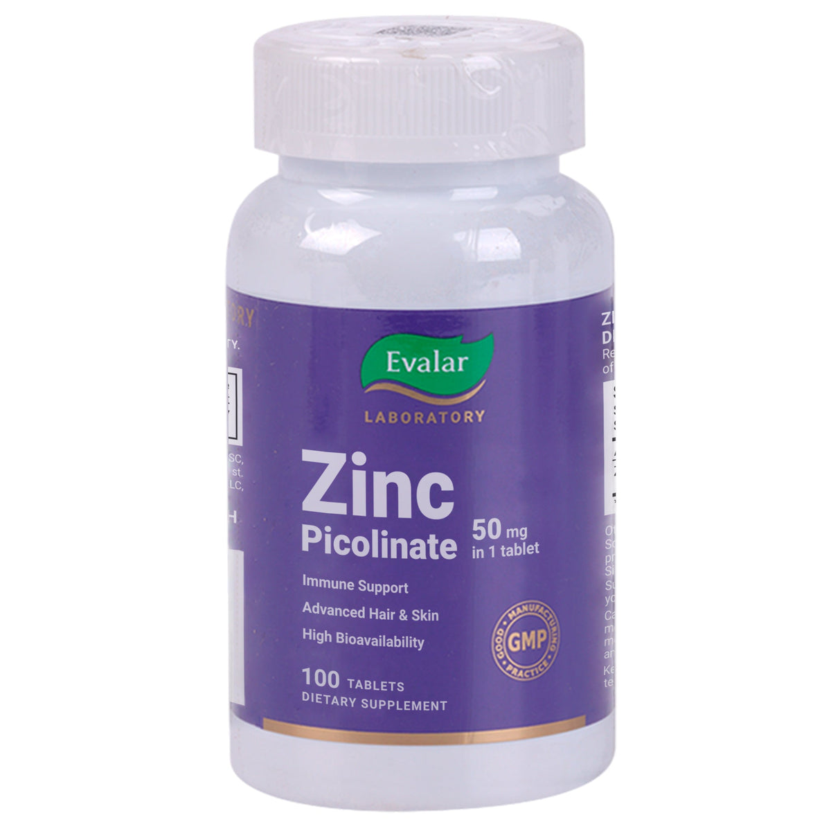 Evalar Zinc Picolinate 50 mg 100 Tablets