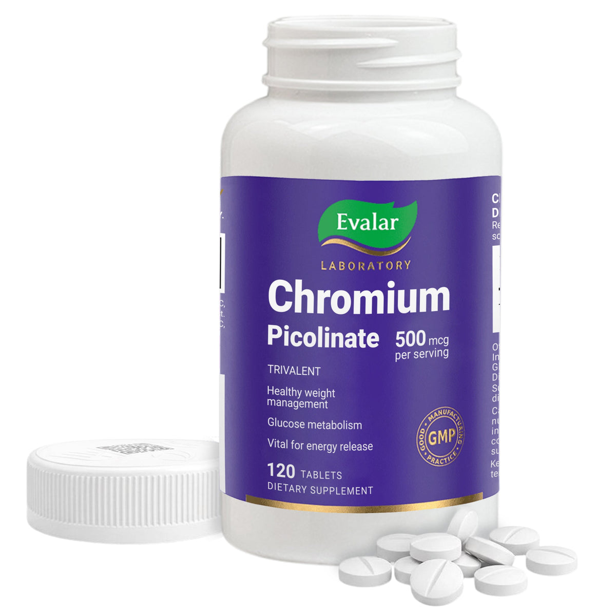 Evalar Chromium Picolinate 500 mcg – 120 Tablets