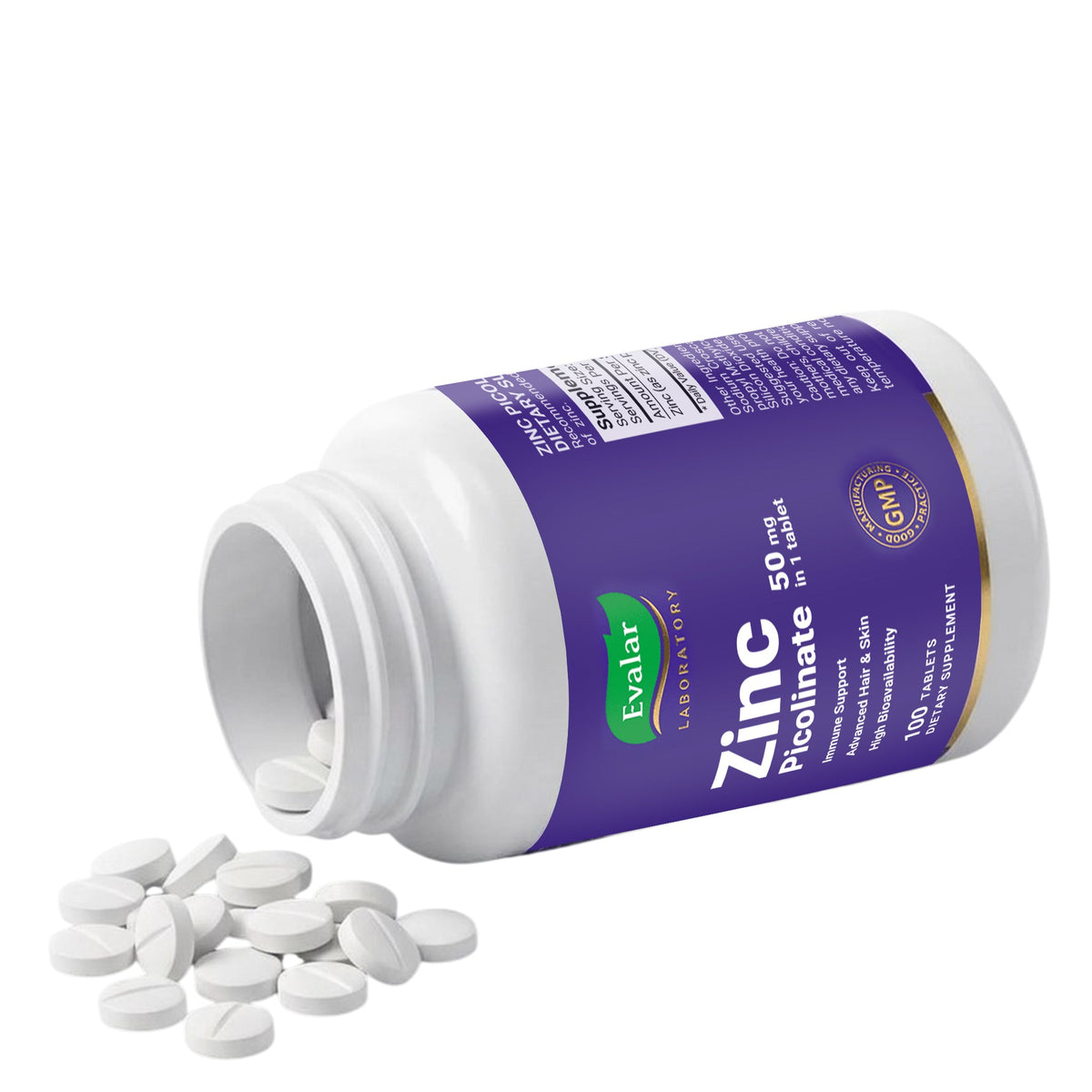 Evalar Zinc Picolinate 50 mg 100 Tablets