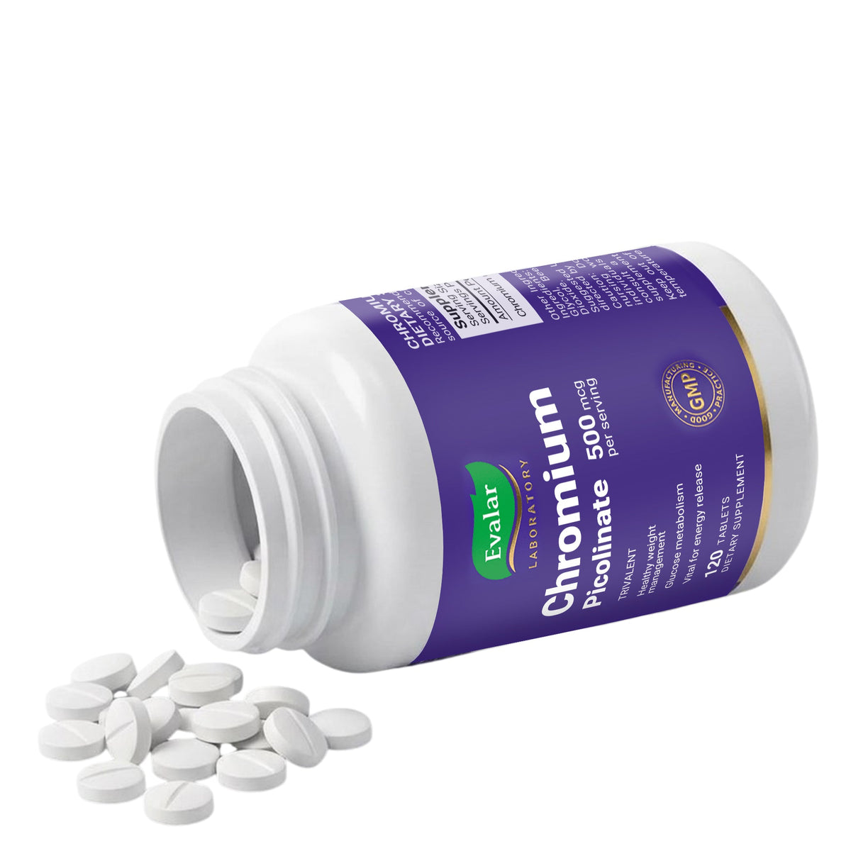 Evalar Chromium Picolinate 500 mcg – 120 Tablets