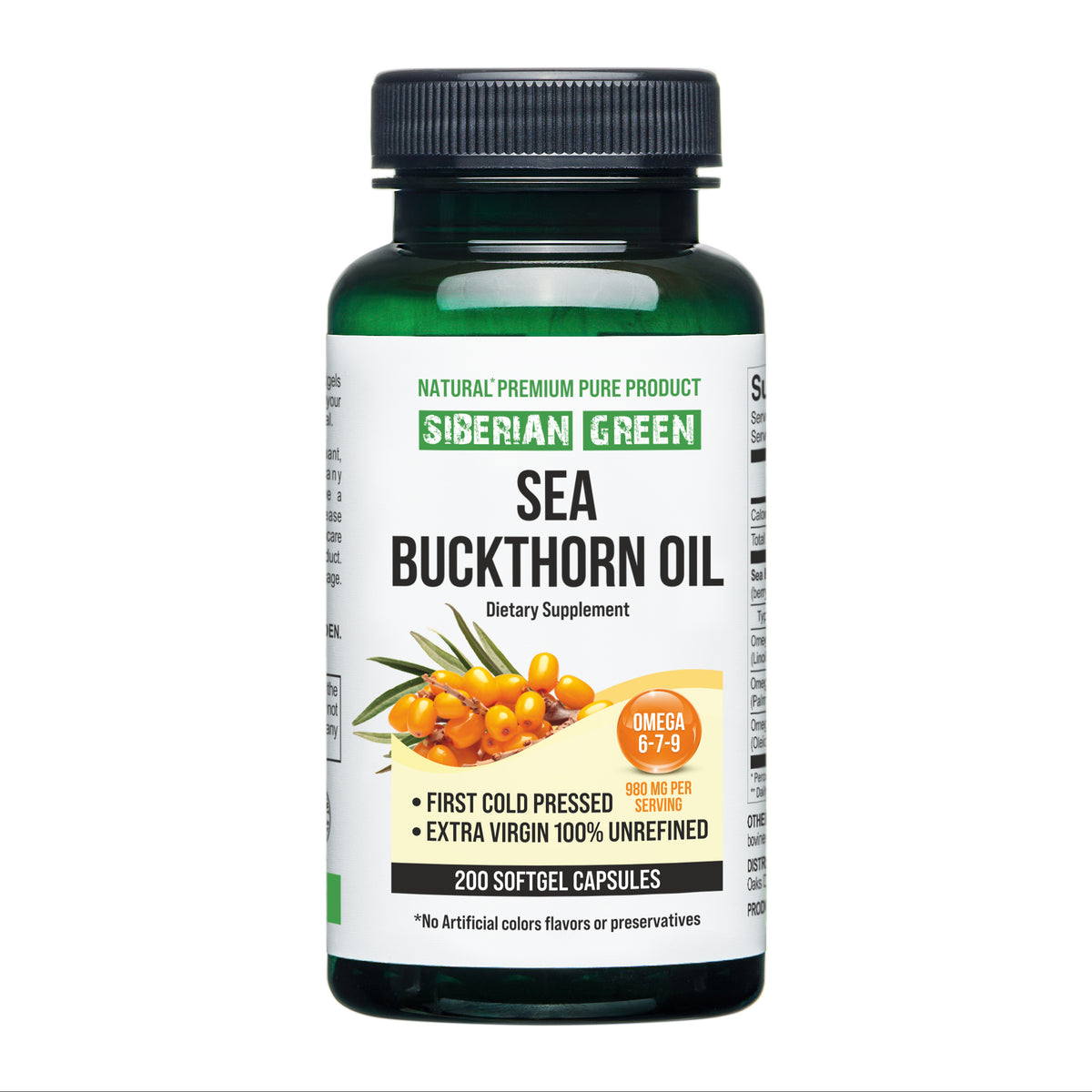 Siberian Sea Buckthorn Oil Capsules – Omega 7 to Meet Your Dietary Supplement Needs