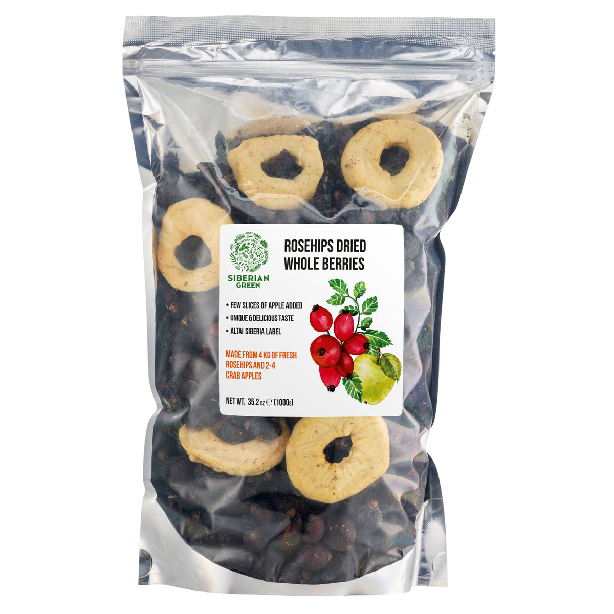 Dried Rosehips with Siberian Apples – Natural rich Antioxidants