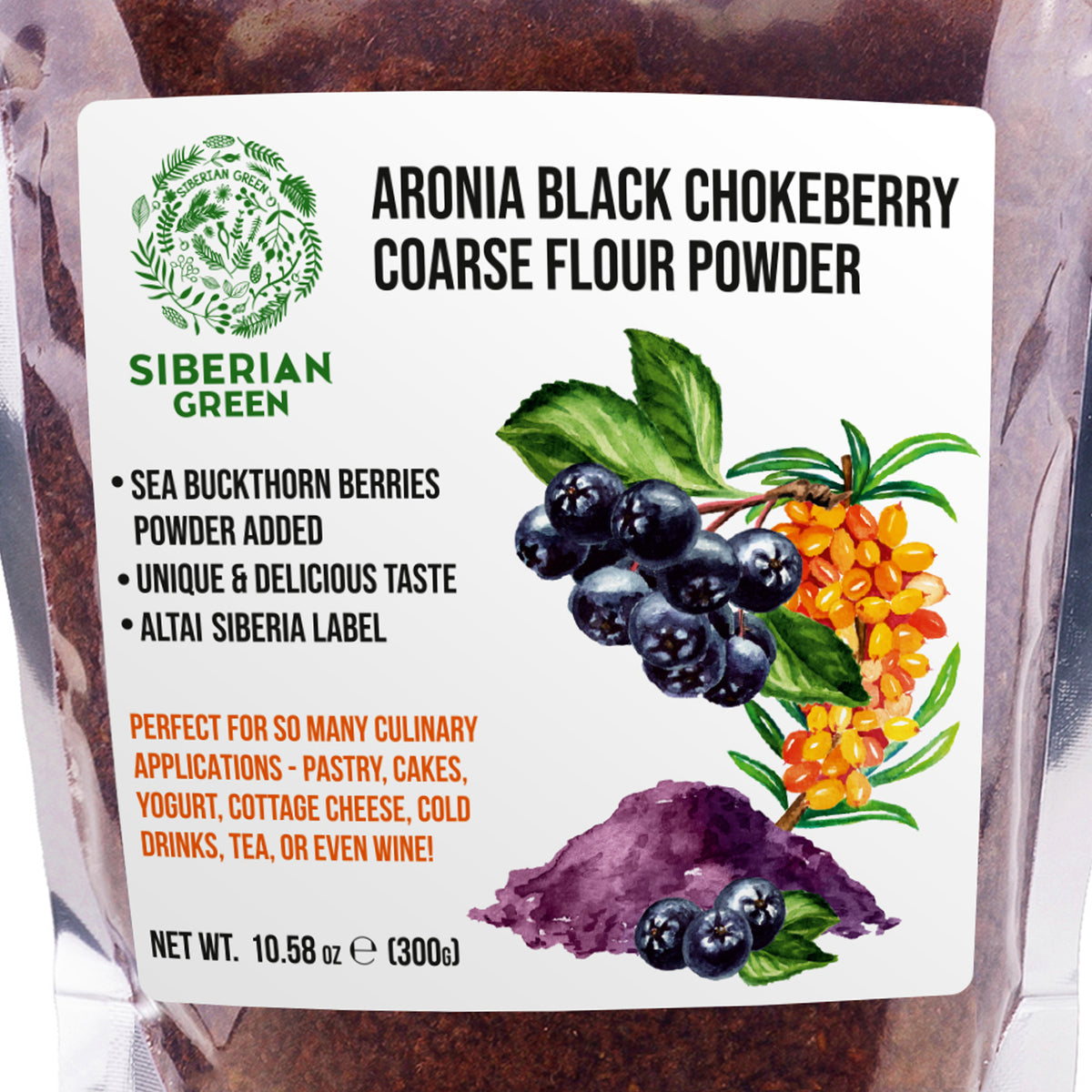 Aronia Berry Powder with Sea Buckthorn – 200g