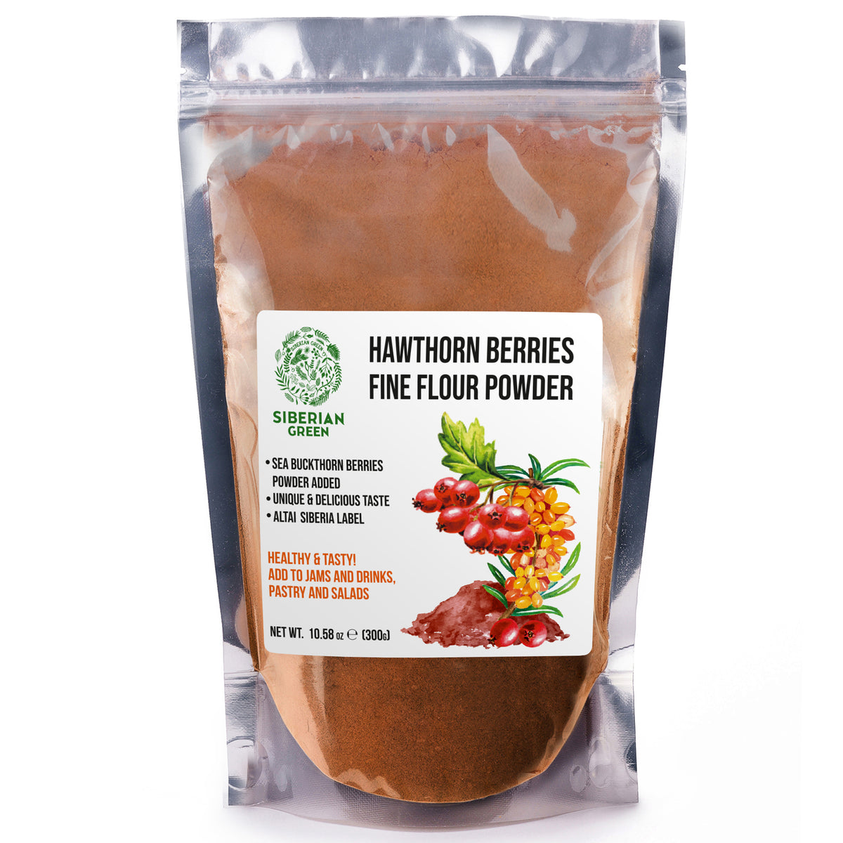 Siberian Hawthorn Powder with Sea Buckthorn – 300 g