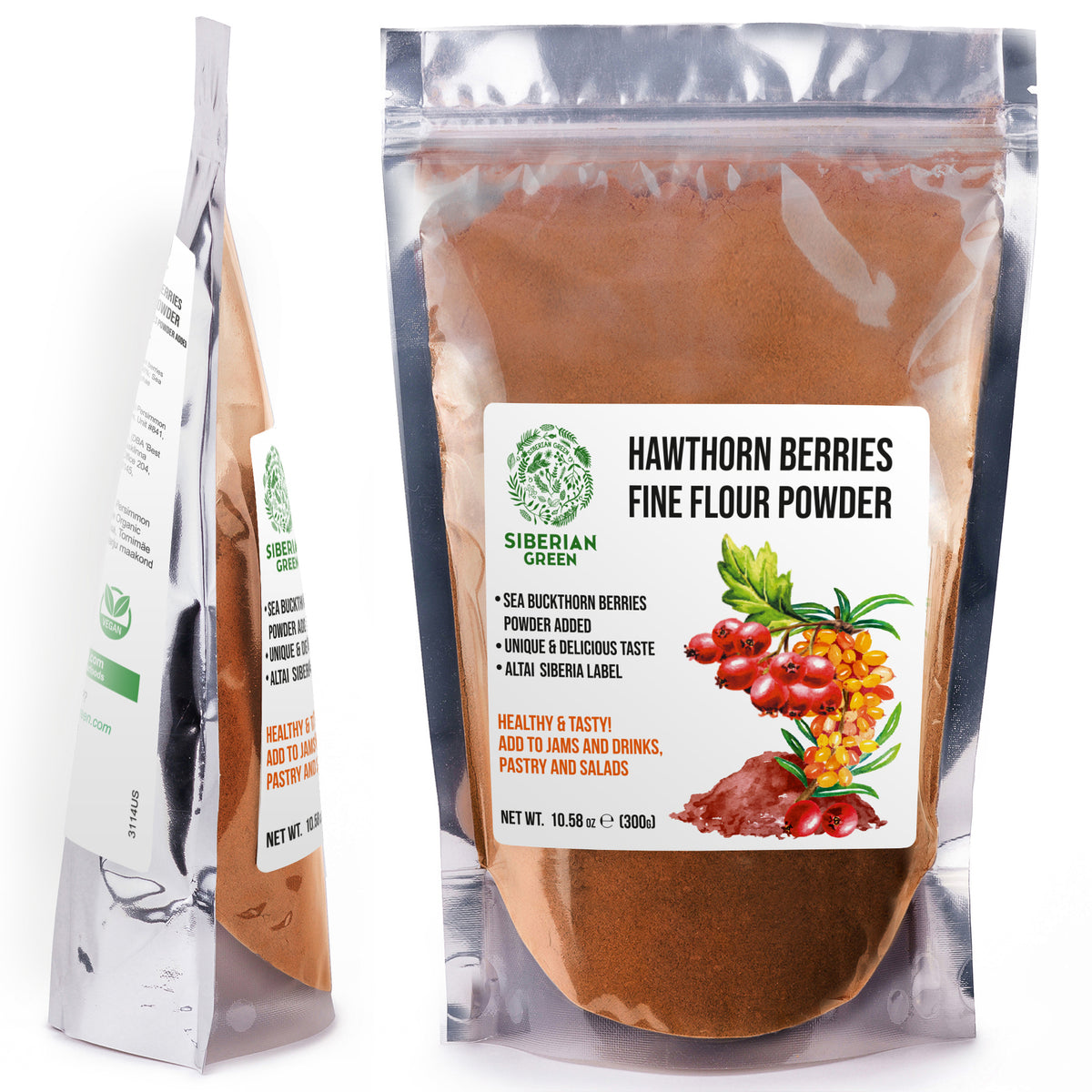 Siberian Hawthorn Powder with Sea Buckthorn – 300 g