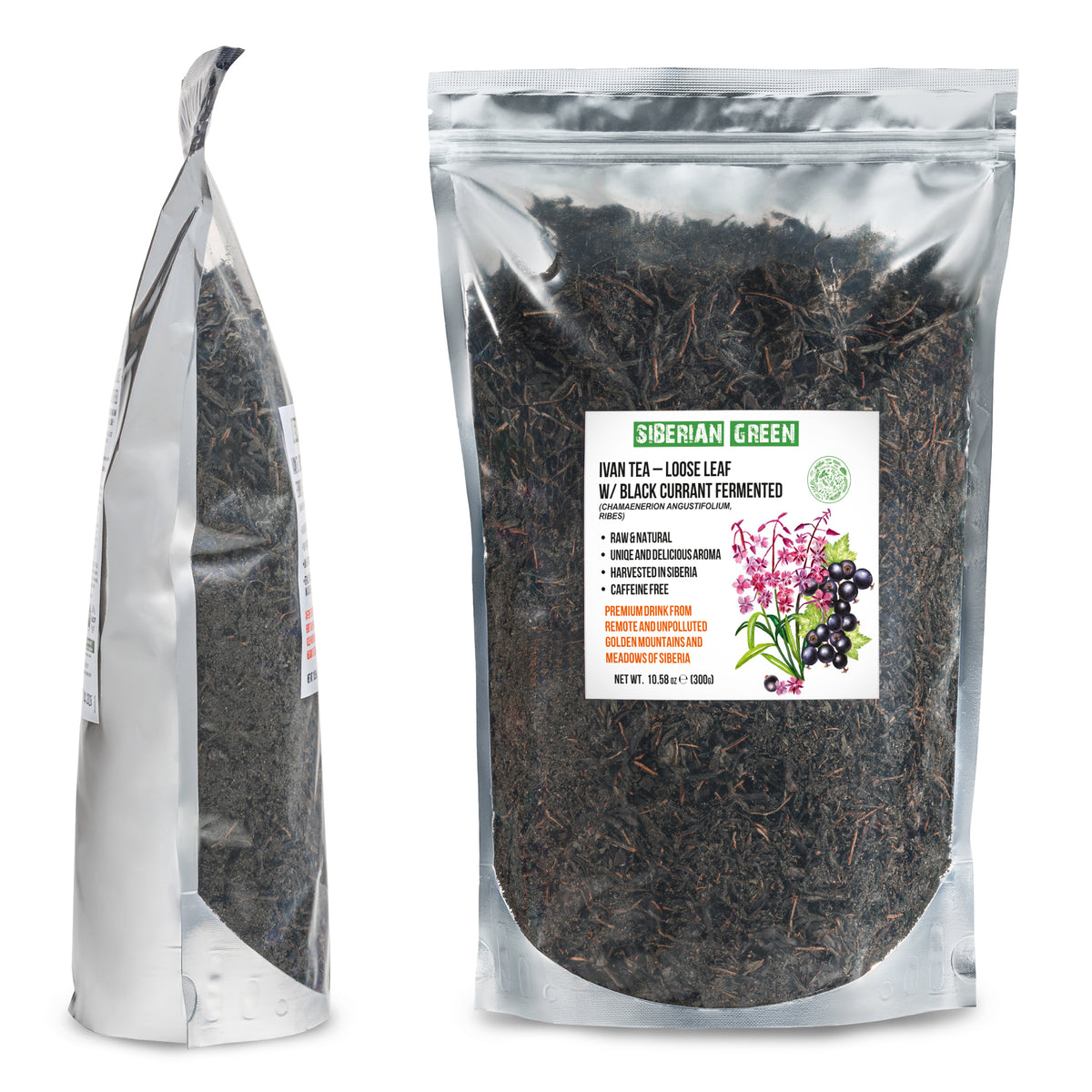 Siberian Fermented Loose Leaf Tea – Ivan Tea with Black Currant – 300g