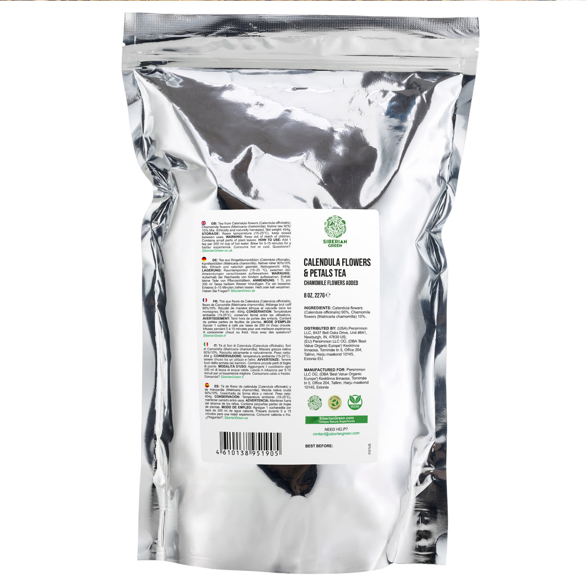 Calendula & Chamomile Flower Tea – 227g