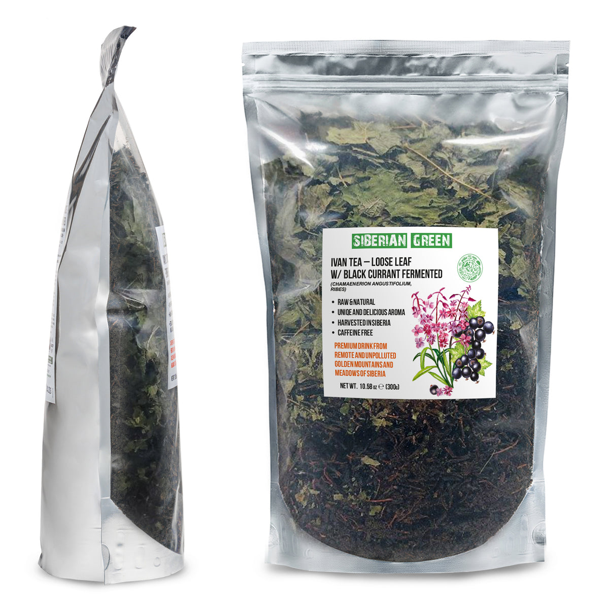 Siberian Fermented Loose Leaf Tea – Ivan Tea with Black Currant – 300g