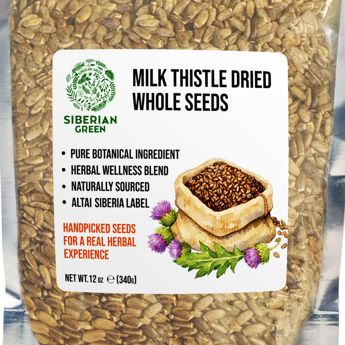 Siberian Green Milk Thistle Seeds Tea Canada Liver Support Antioxidant Rich Silybum Marianum 340 g