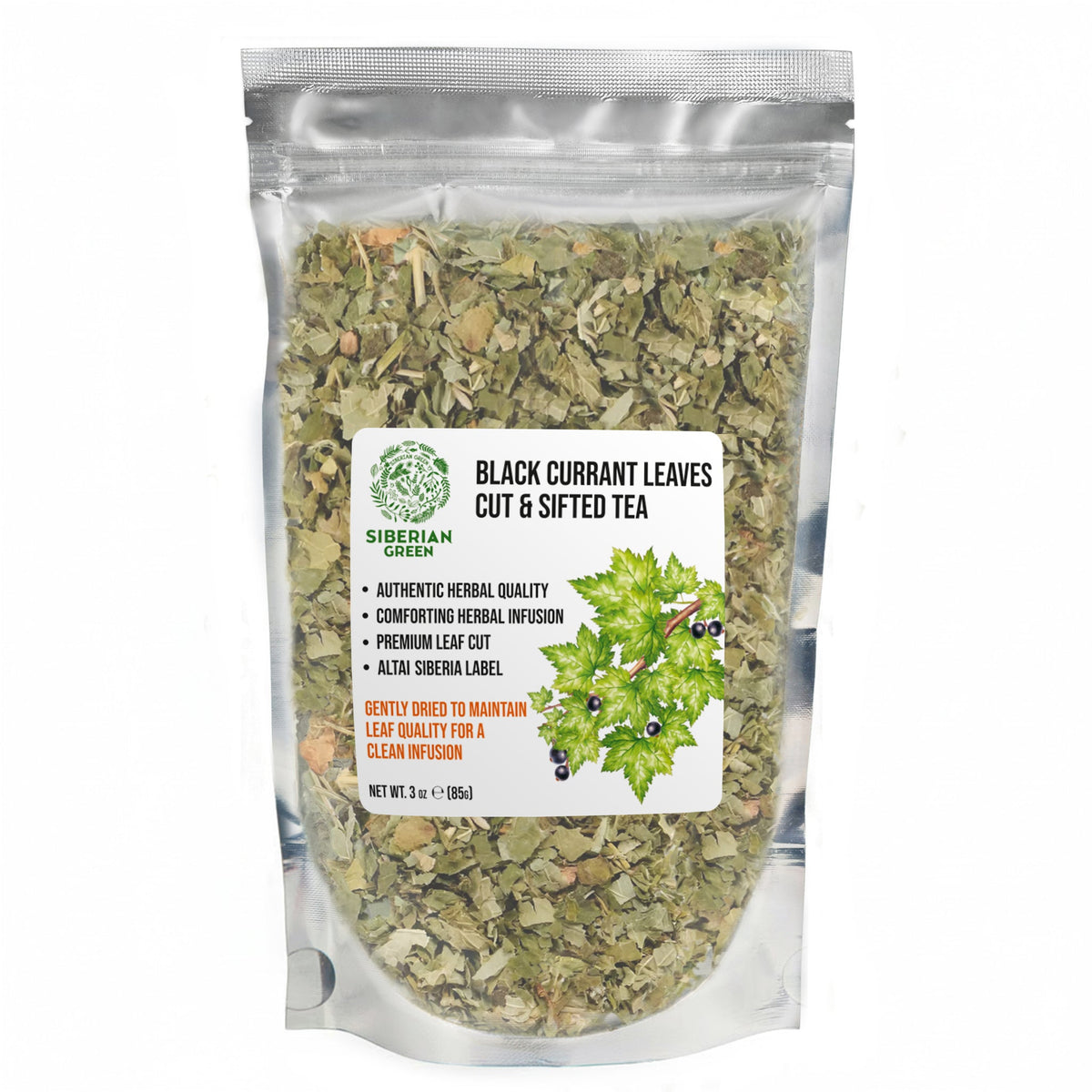Siberian Green Black Currant Leaf Herbal Tea Smooth Wellness Infusion for Canadians 85 g