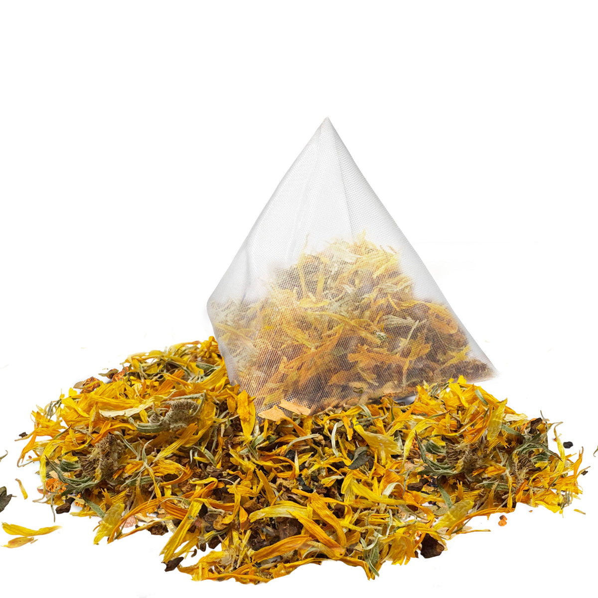 Siberian Green Chaga Tea with Calendula | 50 Tea Bags for Immune and Skin Support