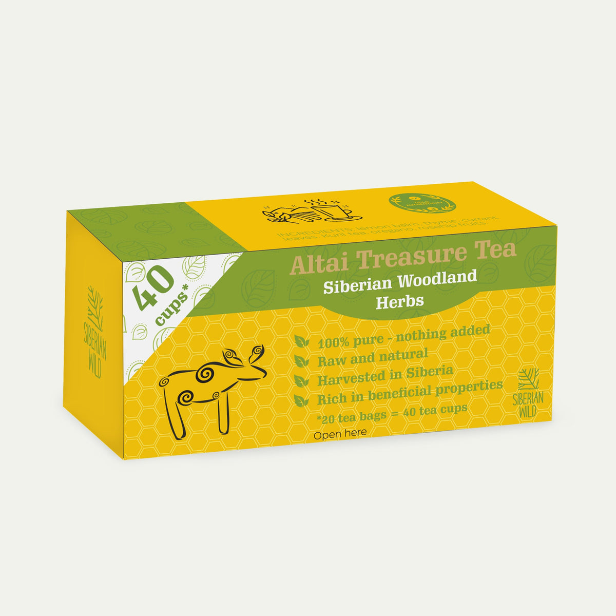 Siberian Wild Altai Treasure Tea - 20 Large Tea Bags Siberian Woodland Herbs