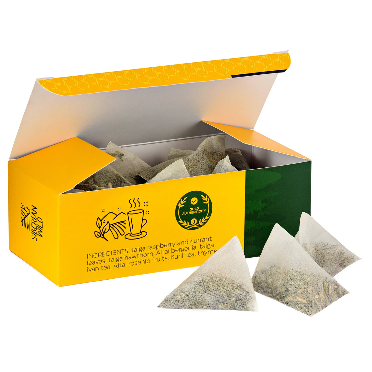 Siberian Wild Altai Treasure Tea - 20 Large Tea Bags Siberian Taiga Wellness Herbs