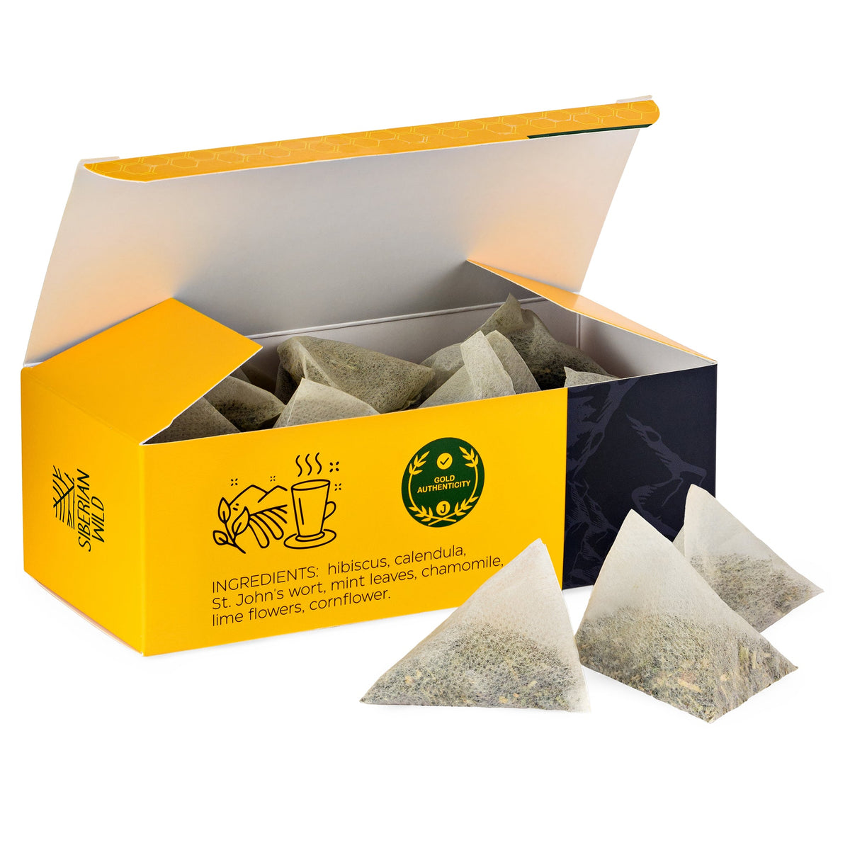 Siberian Wild Altai Treasure Tea - 20 Large Tea Bags Siberian Golden Mountains Herbs