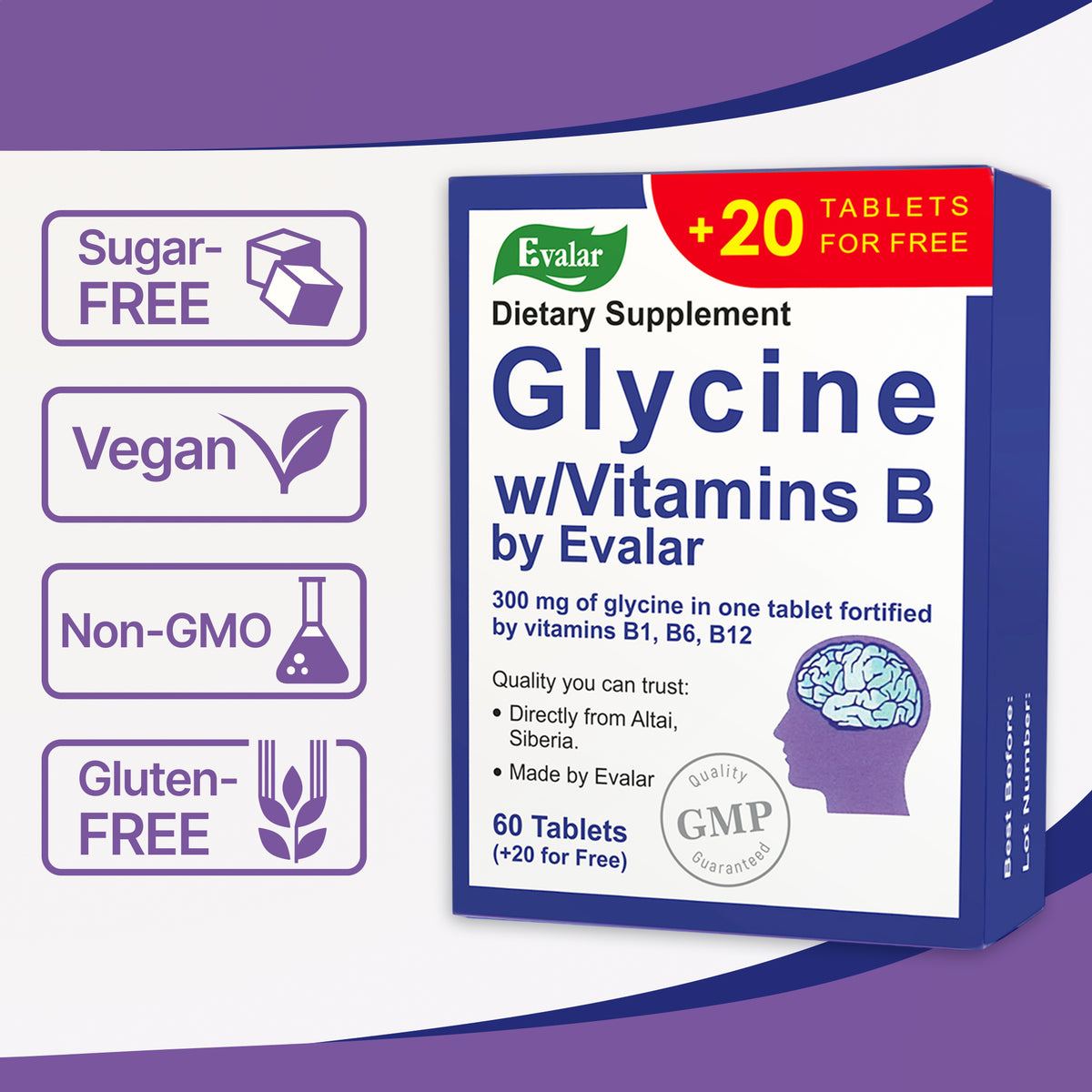 Glycine Forte Evalar 60 comprimés