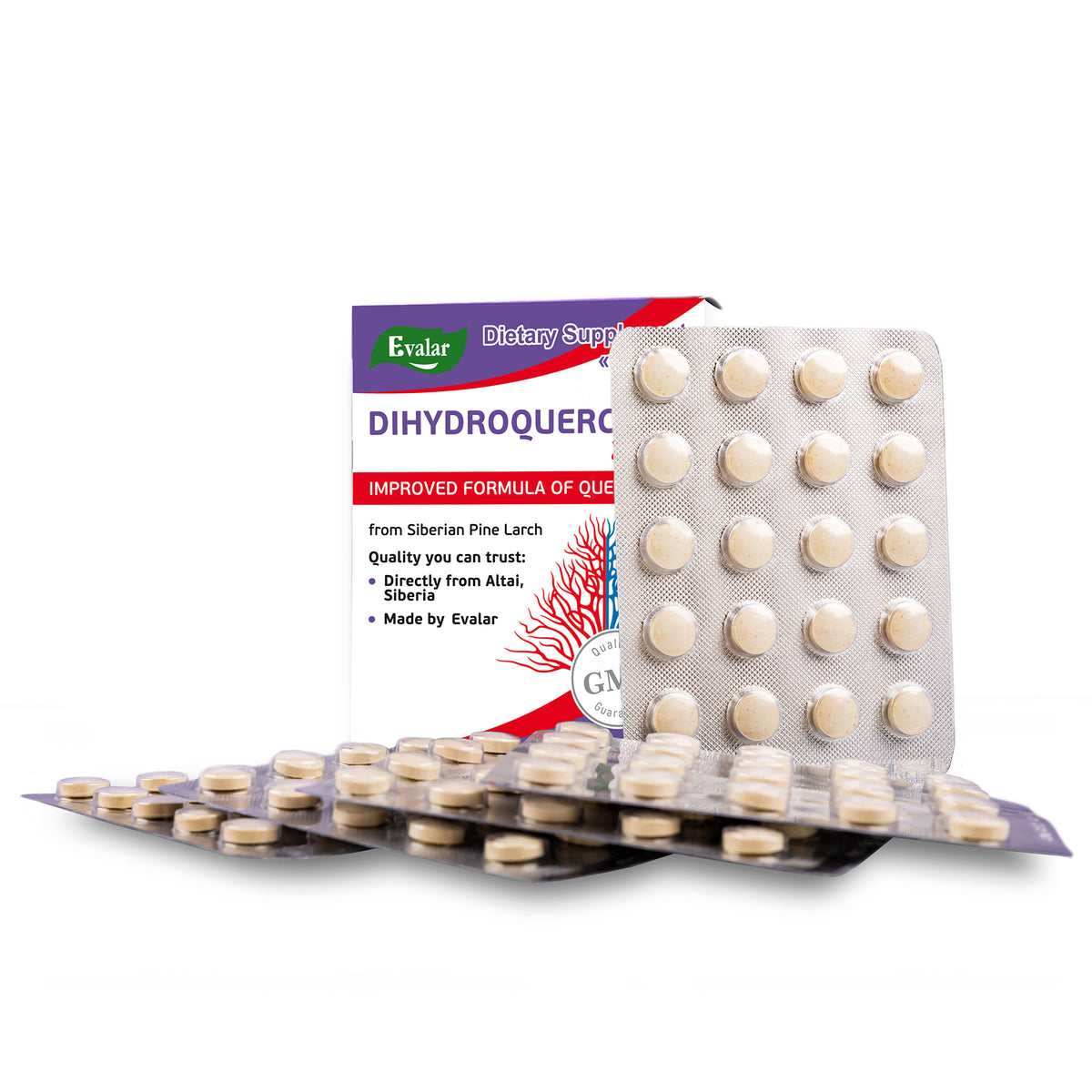 Dihydro Quercétine Evalar Bioflavonoïde de mélèze de pin de Sibérie 100 comprimés