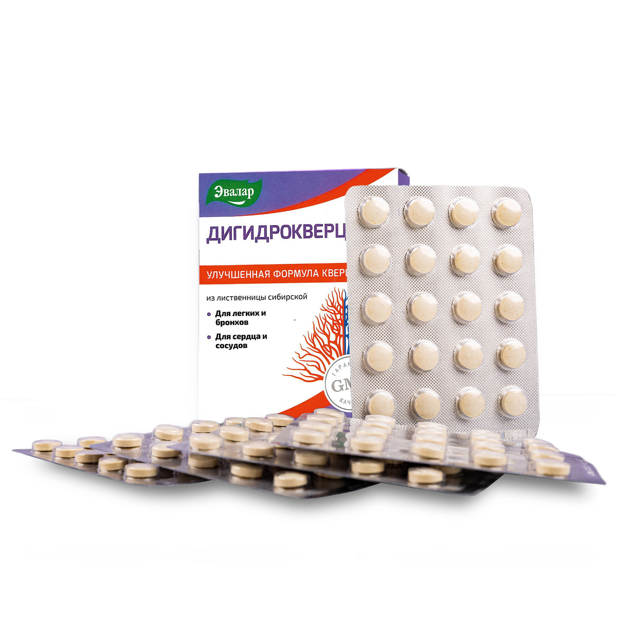 Dihydro Quercétine Evalar Bioflavonoïde de mélèze de pin de Sibérie 100 comprimés