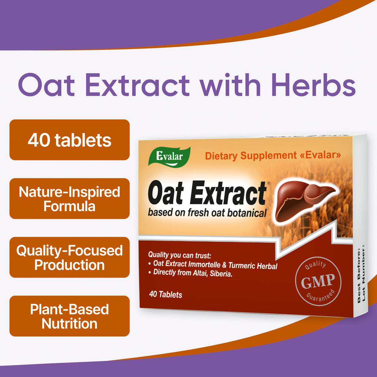Oat Extract with Herbs by Evalar Ovesol 40 Tabs