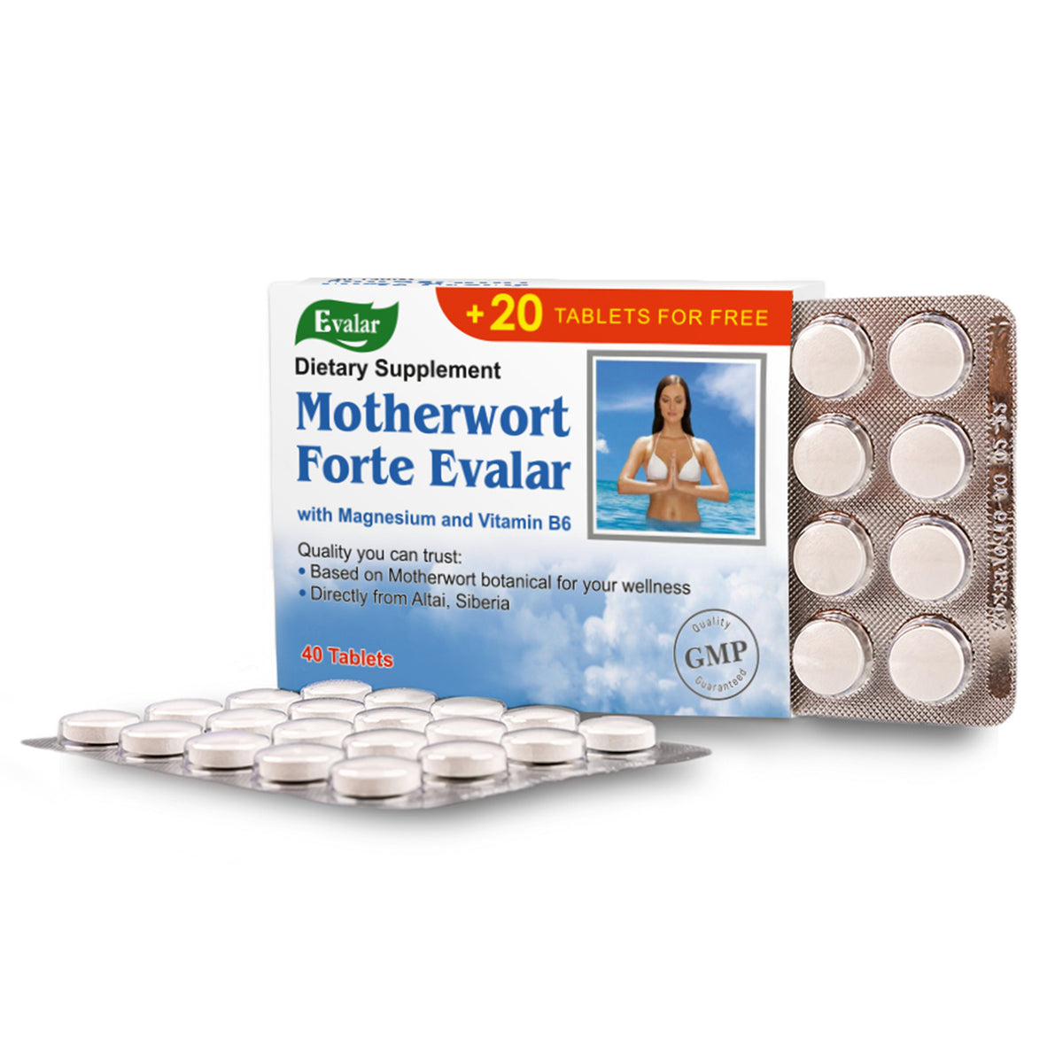Motherwort Forte Herb by Evalar 40 Tabs