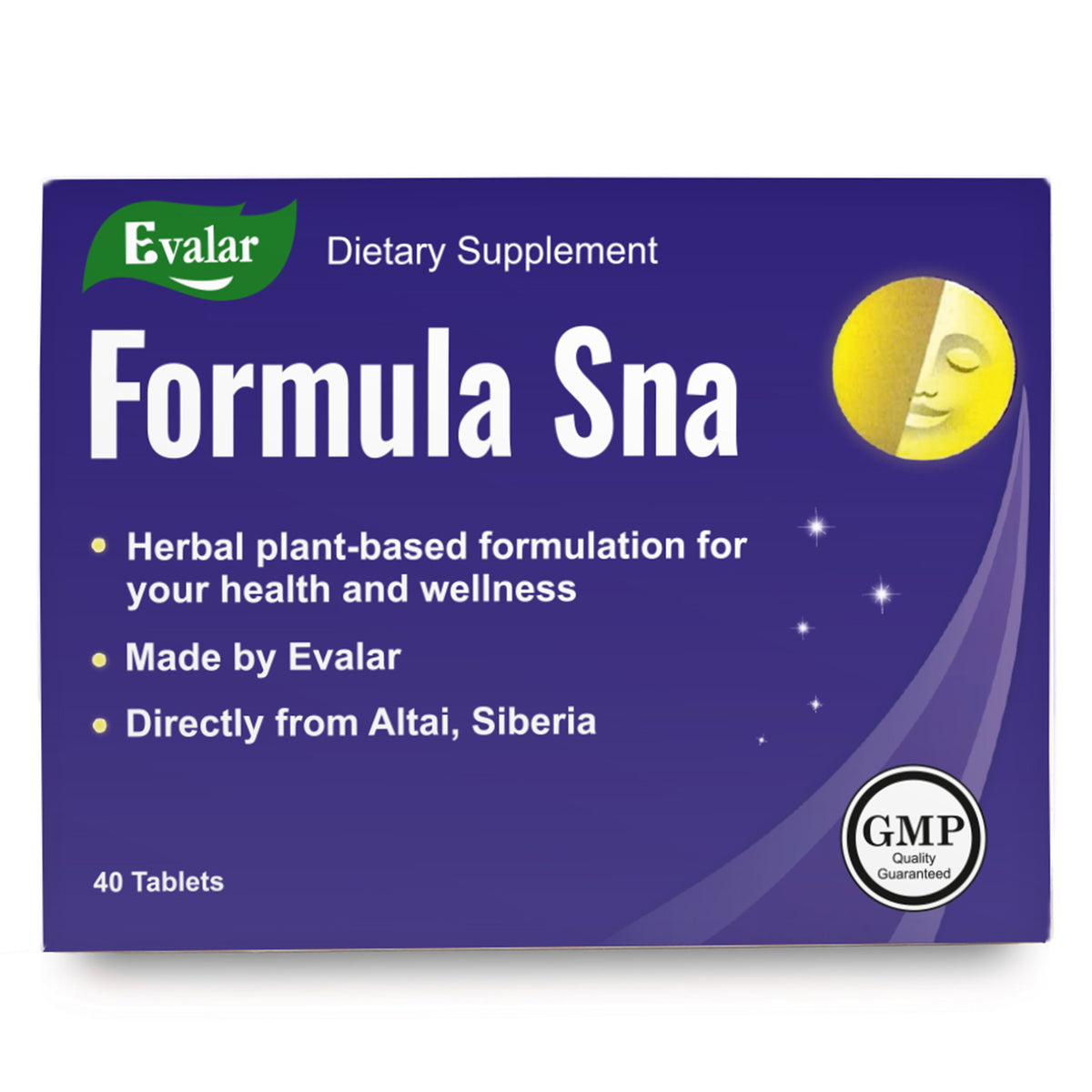 Herbes et vitamines d'Evalar Formula Sna 40 comprimés